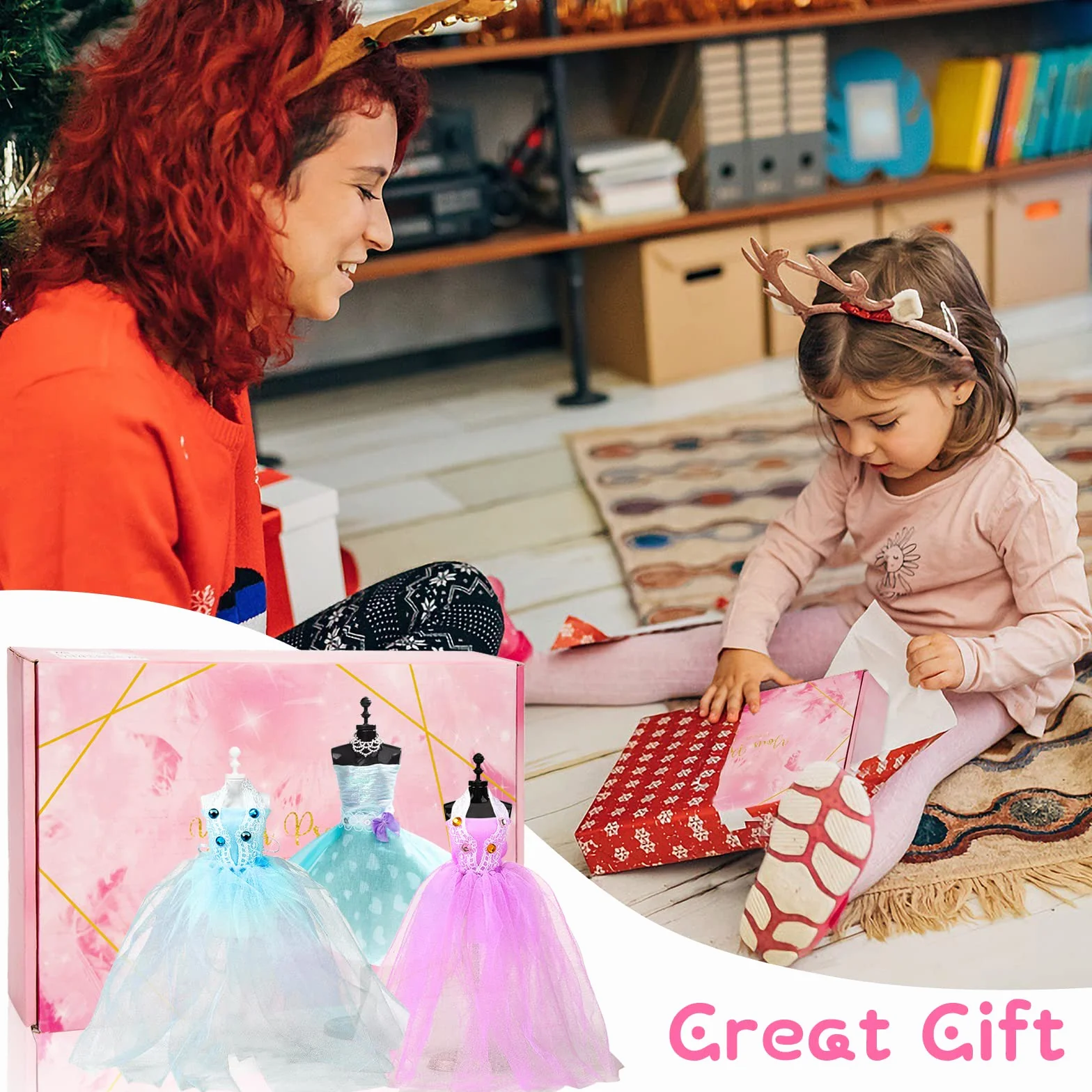 Wisplye Fashion Design Kit, kreatywny zestaw do realizacji projektów związanych z modą dla dziewczynek zawierający 3 manekiny, zestaw do szycia na pokaz mody dla dzieci, prezent urodzinowy dla dzieci