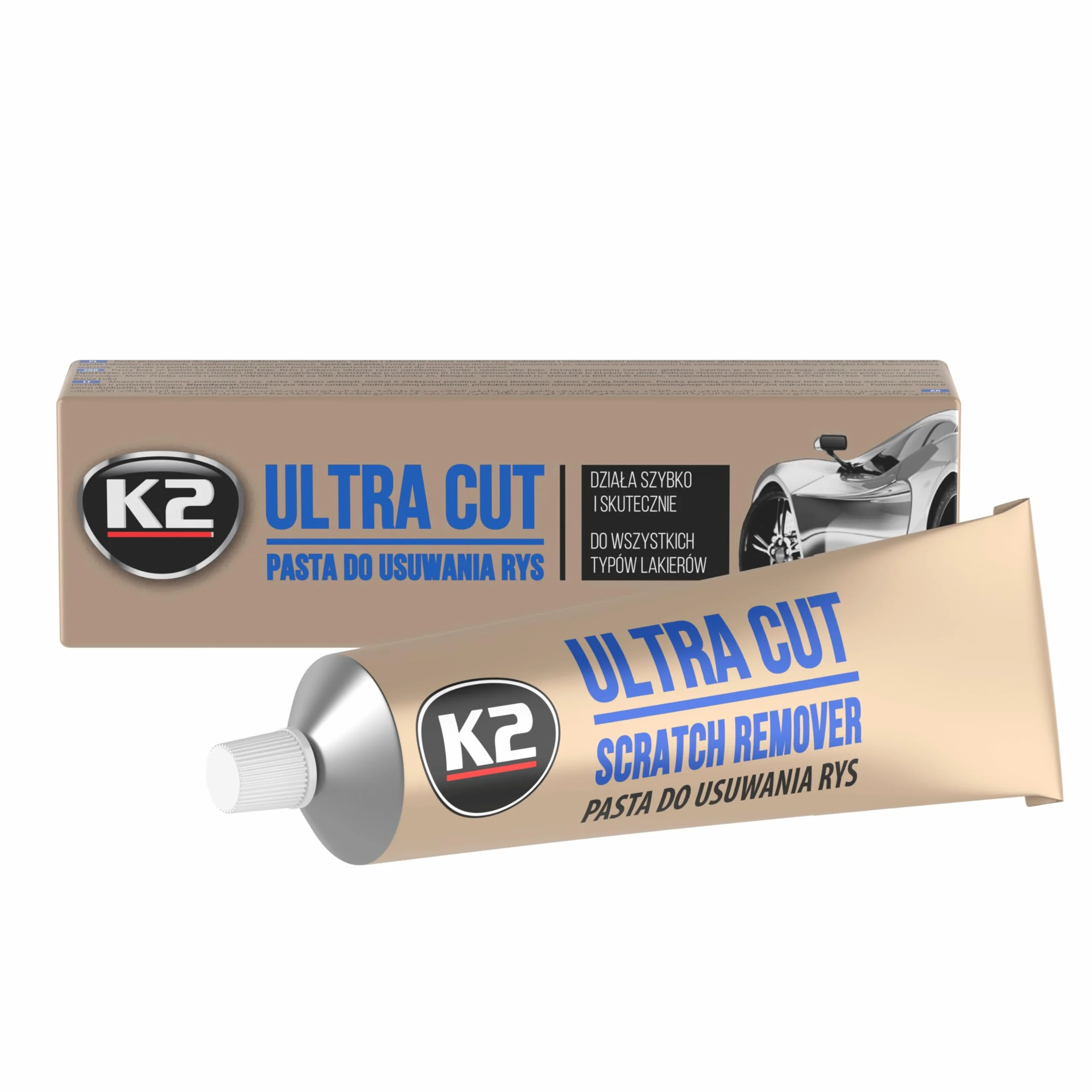 K2 Ultra Cut 100, pasta ścierna do usuwania głębokich zarysowań, politura samochodowa, pasta polerska 100 g