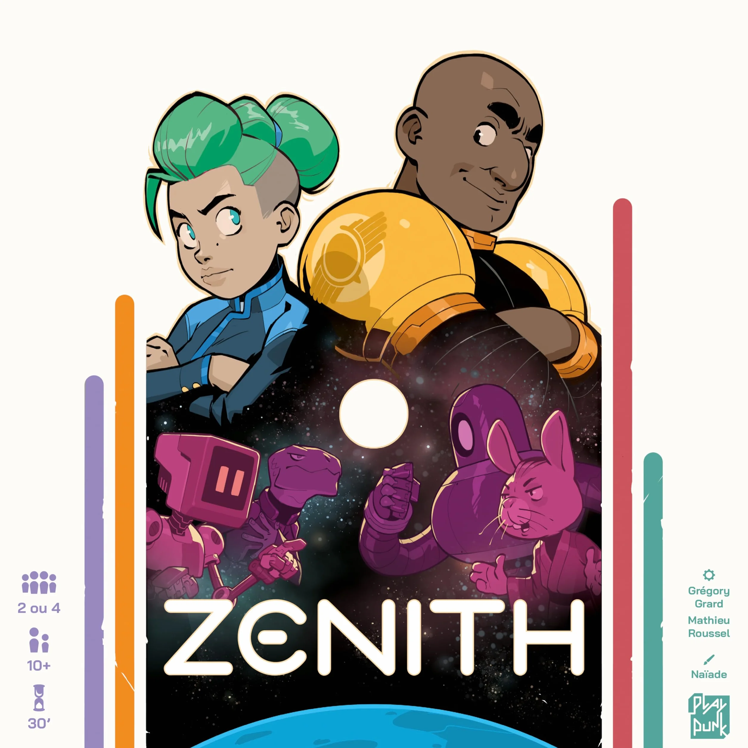 Asmodee - Zenith - Gry planszowe - Gra strategiczna dla 2 lub 4 graczy - Przejmij kontrolę nad planetami, aby wygrać mecz - 30 min - język francuski - Playpunk Studio