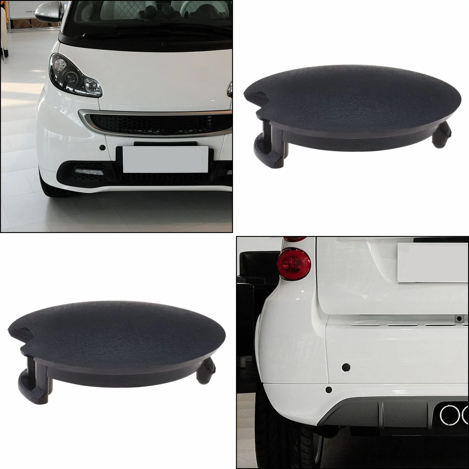 Osłona haka holowniczego zderzaka do Mercedes-Benz Smart Fortwo W451 2008-2016 plastik