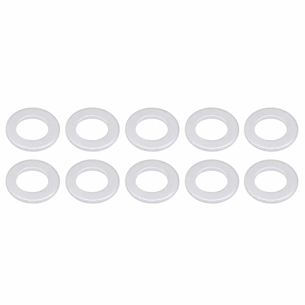 Uszczelki korka spustowego, auto 14 mm 10 sztuk Korek spustowy Podkładki dociskowe zgniatane Uszczelki 94109-14000 aluminium srebrne