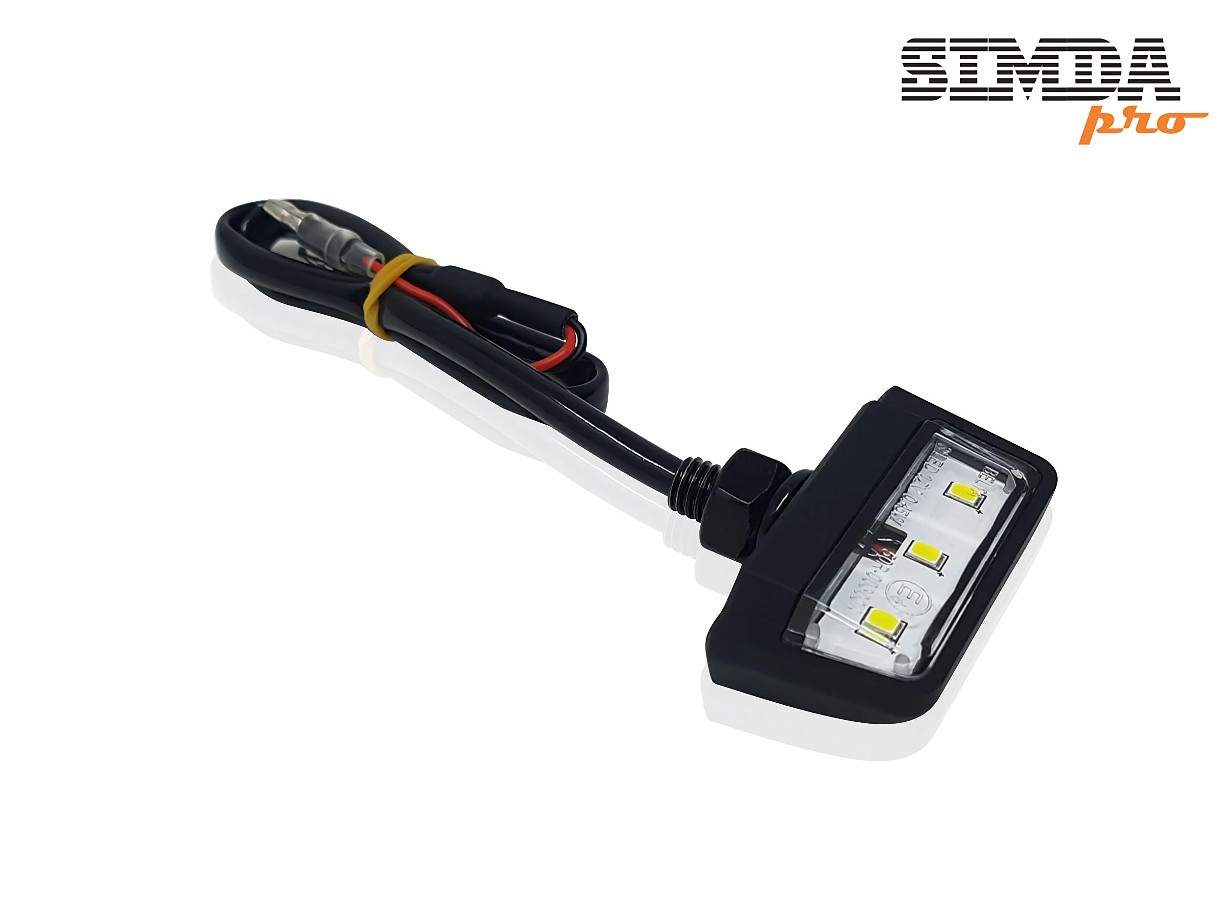 Oświetlenie LED do tablicy rejestracyjnej IP67 wodoodporne 2 sztuki czarne
