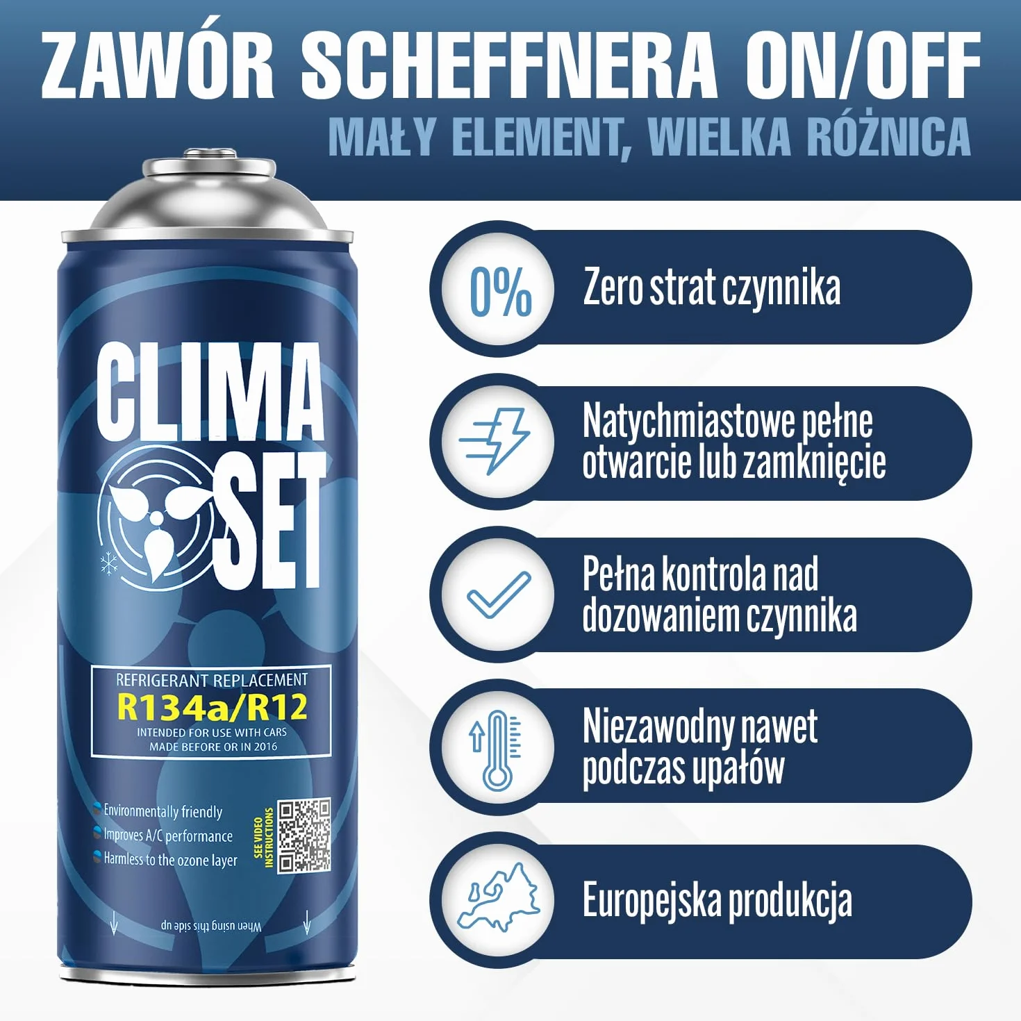 Zamiennik Gazu R134a do Klimatyzacji Samochodowej - Do Samochodów 1995-2016 - Czynnik Chłodniczy do Klimatyzacji Samochodowej - Gaz do Klimatyzacji Samochodowej - 280 g