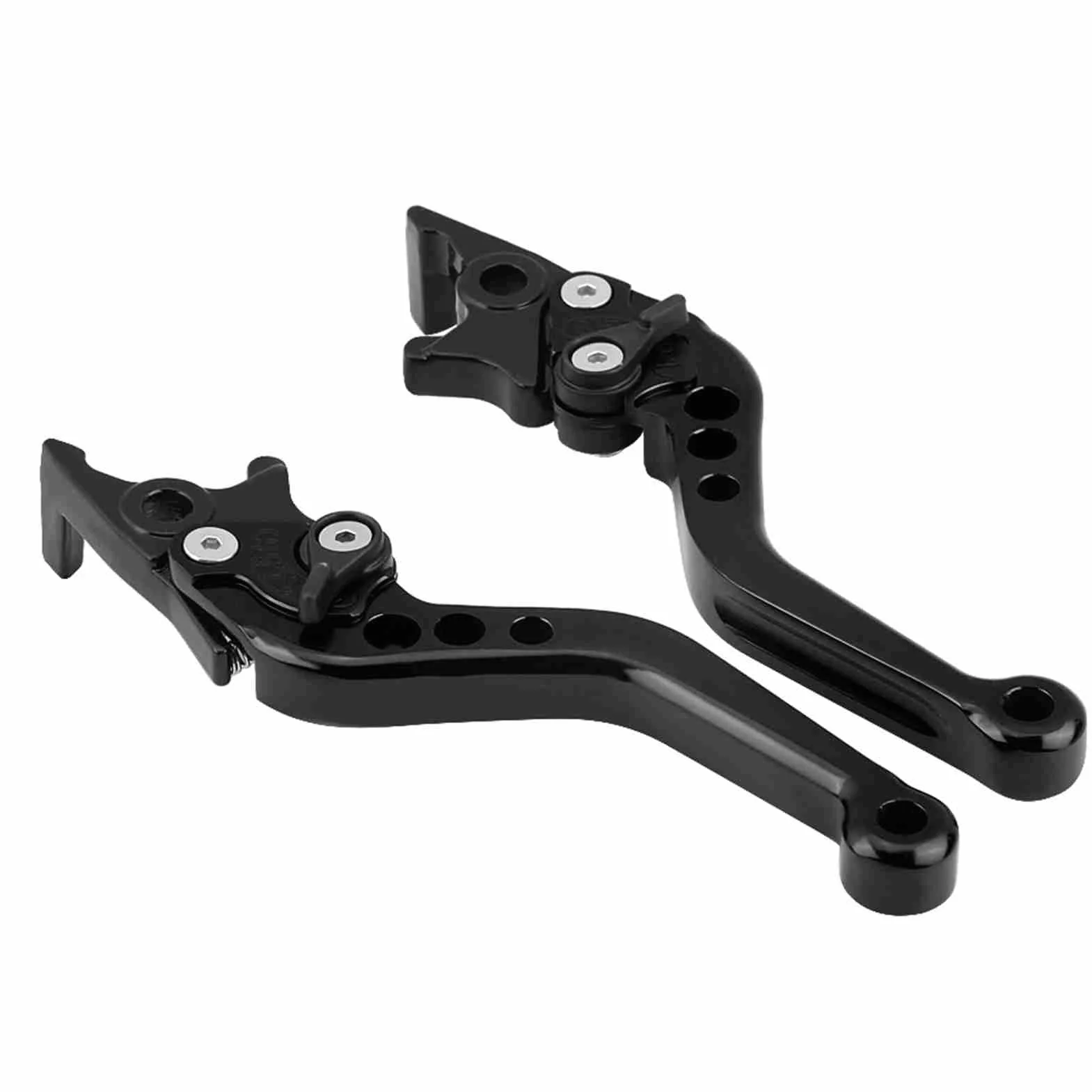 Podwójna dźwignia hamulca tarczowego ze stopu aluminium CNC uniwersalna do motocykla skuter (1 para, czarny)