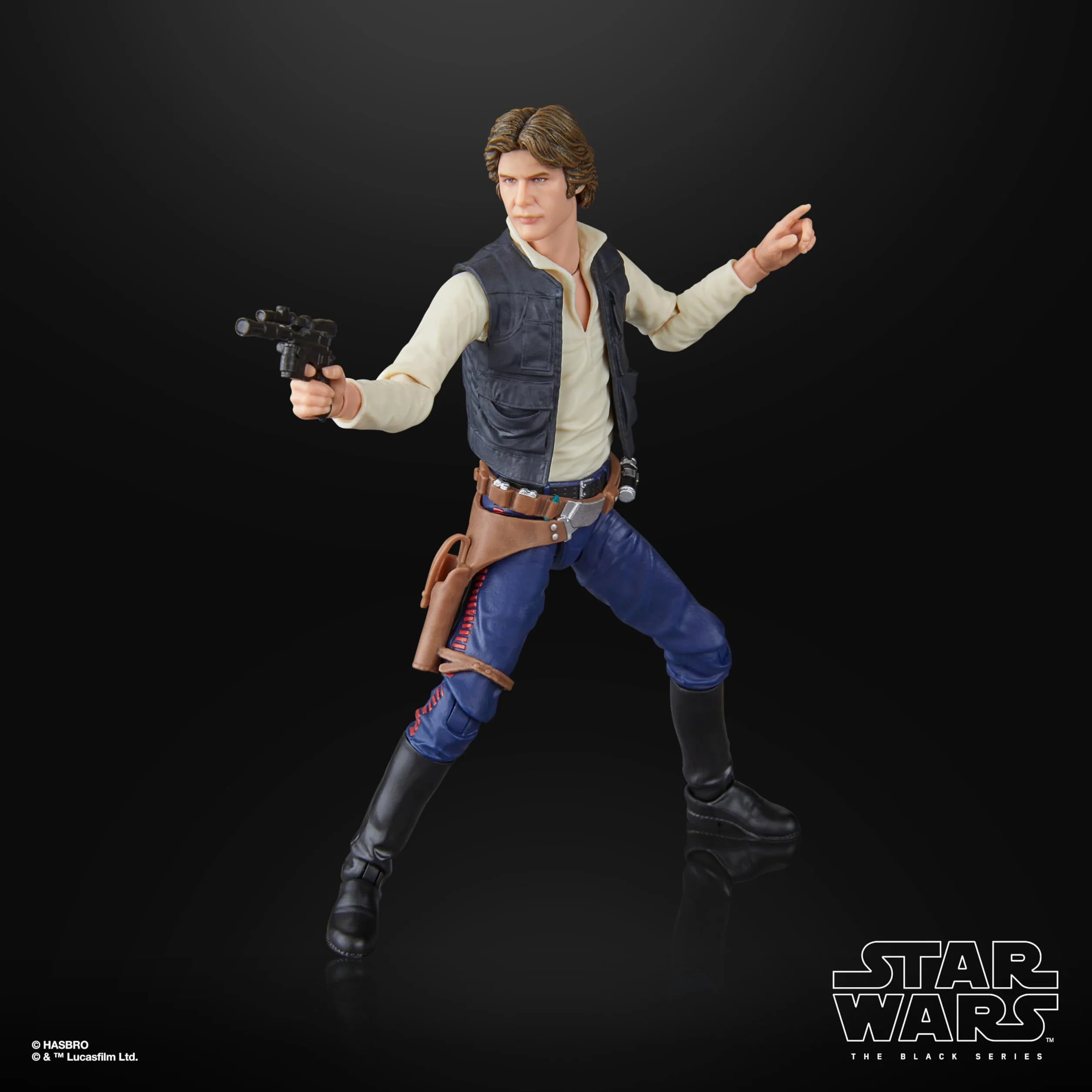 Star Wars The Black Series Han Solo, Star Wars: A New Hope, kolekcjonerska figurka premium 15 cm