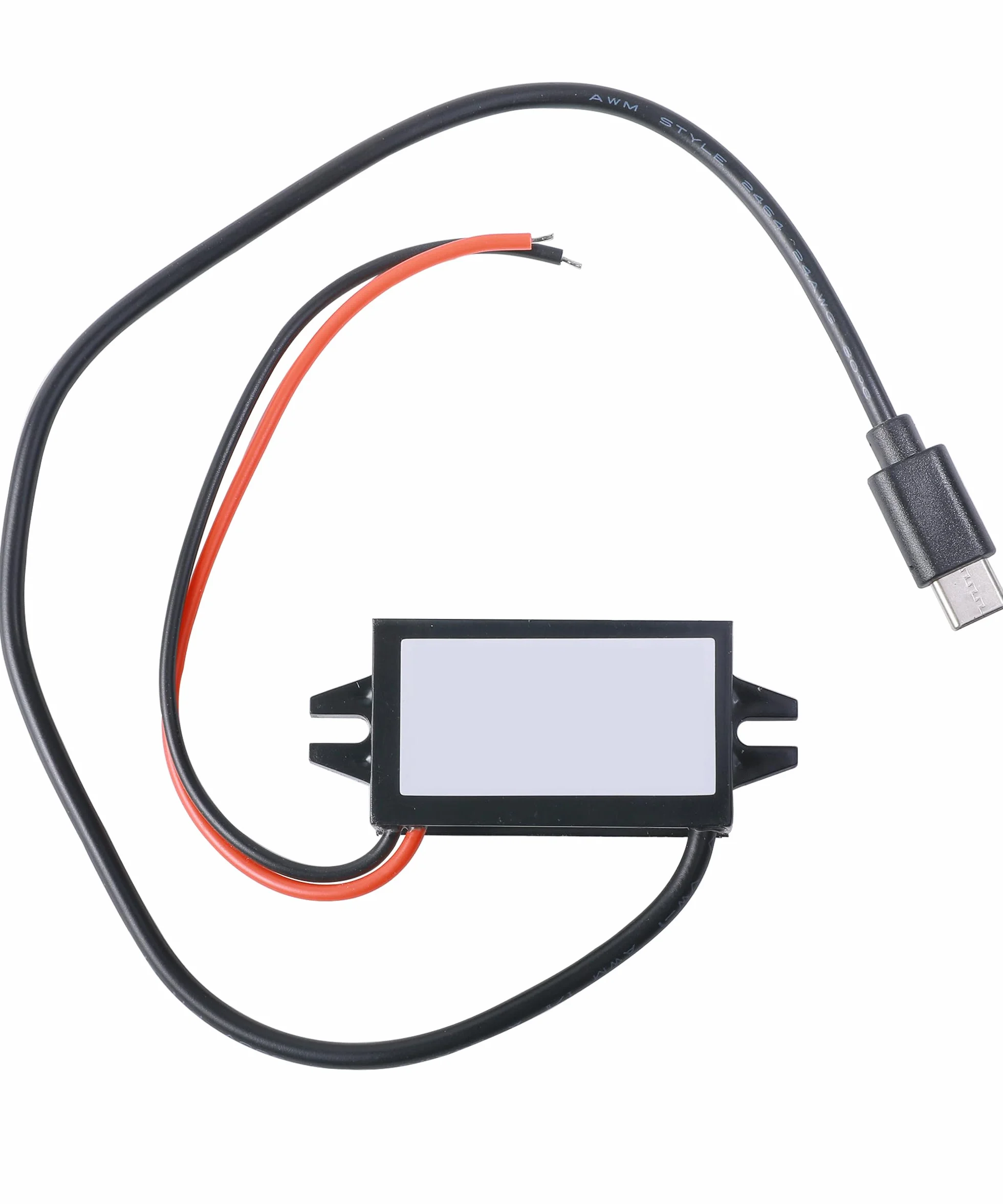 Konwerter mocy do samochodu, wodoodporny konwerter DC-DC 12 V do 5 V 3 A ze złączem adaptera typu C, regulatorem napięcia samochodowego USB, odpowiedni do pojazdów, ciężarówek, przyczep