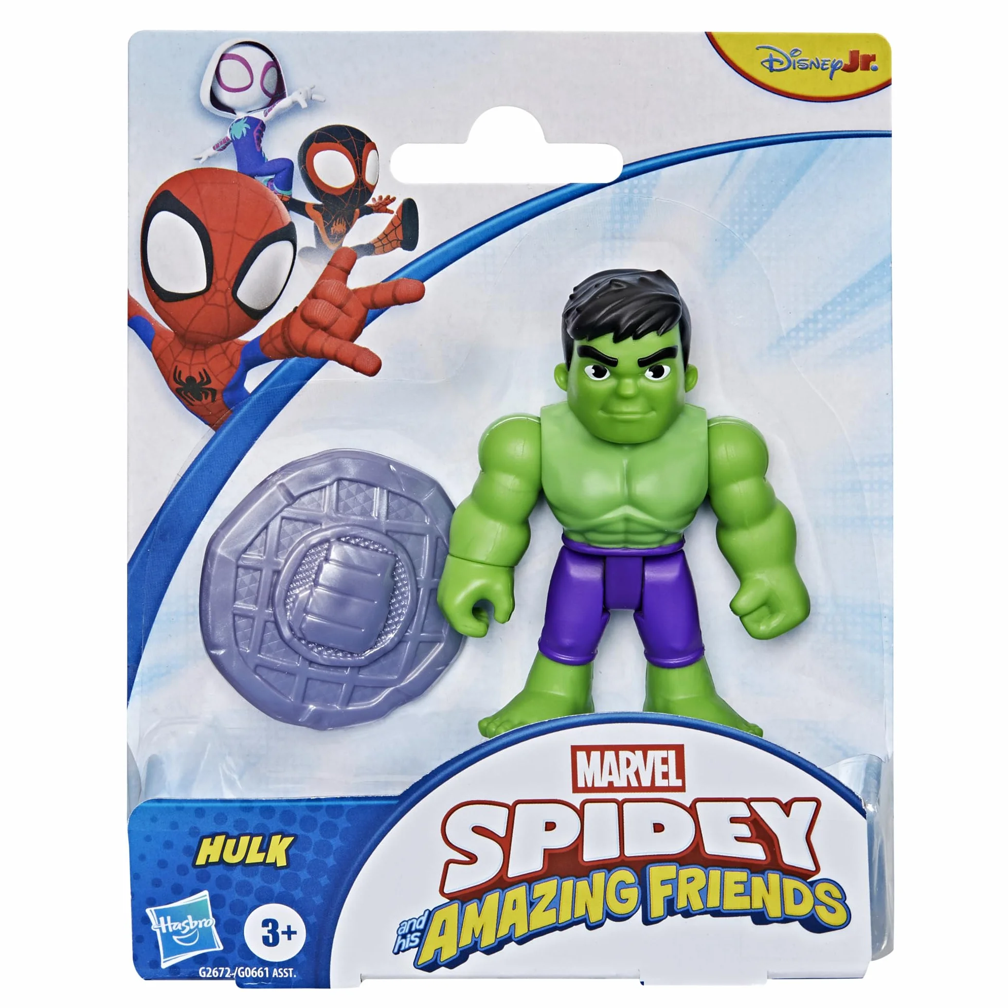 Hulk z serialu ""Spidey i super-kumple"" Marvela, zabawka z dodatkiem, figurki w skali 7,6 cm, zabawki z superbohaterami dla dzieci, wiek: od 3 lat