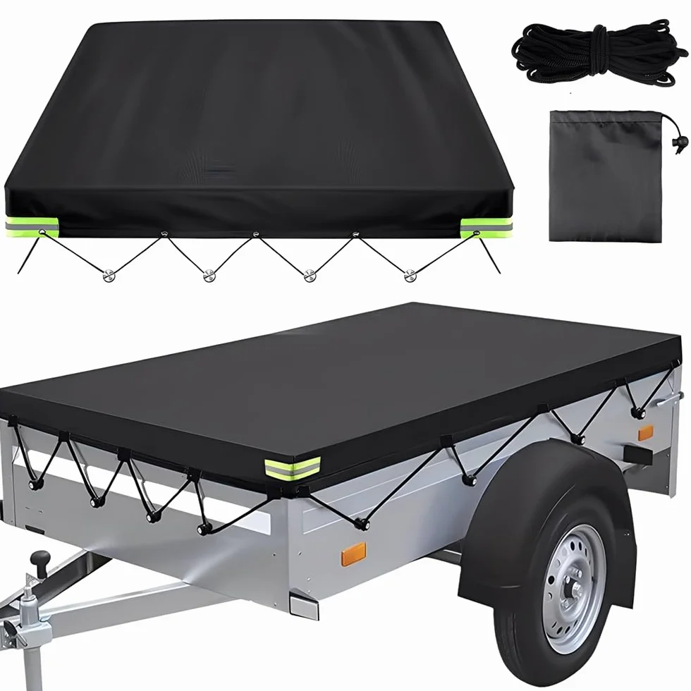 NAVESO Przyczepa plandeka 214 × 122 × 13 cm, 600d plandeka do przyczepy samochodowej, plandeka do różnych modeli przyczep samochodowych