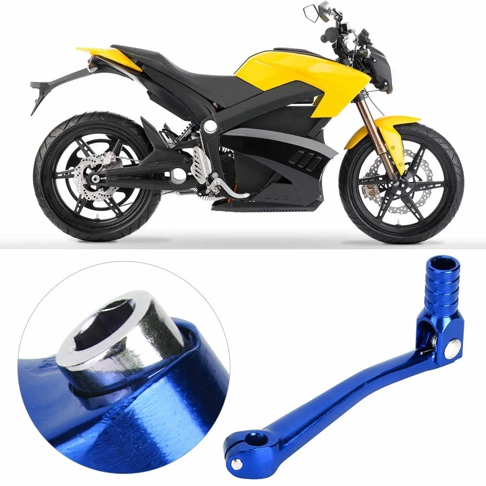 Aluminiowa składana dźwignia zmiany biegów CNC uniwersalna 5,9x2,5 cala niebieska akcesoria motocyklowe