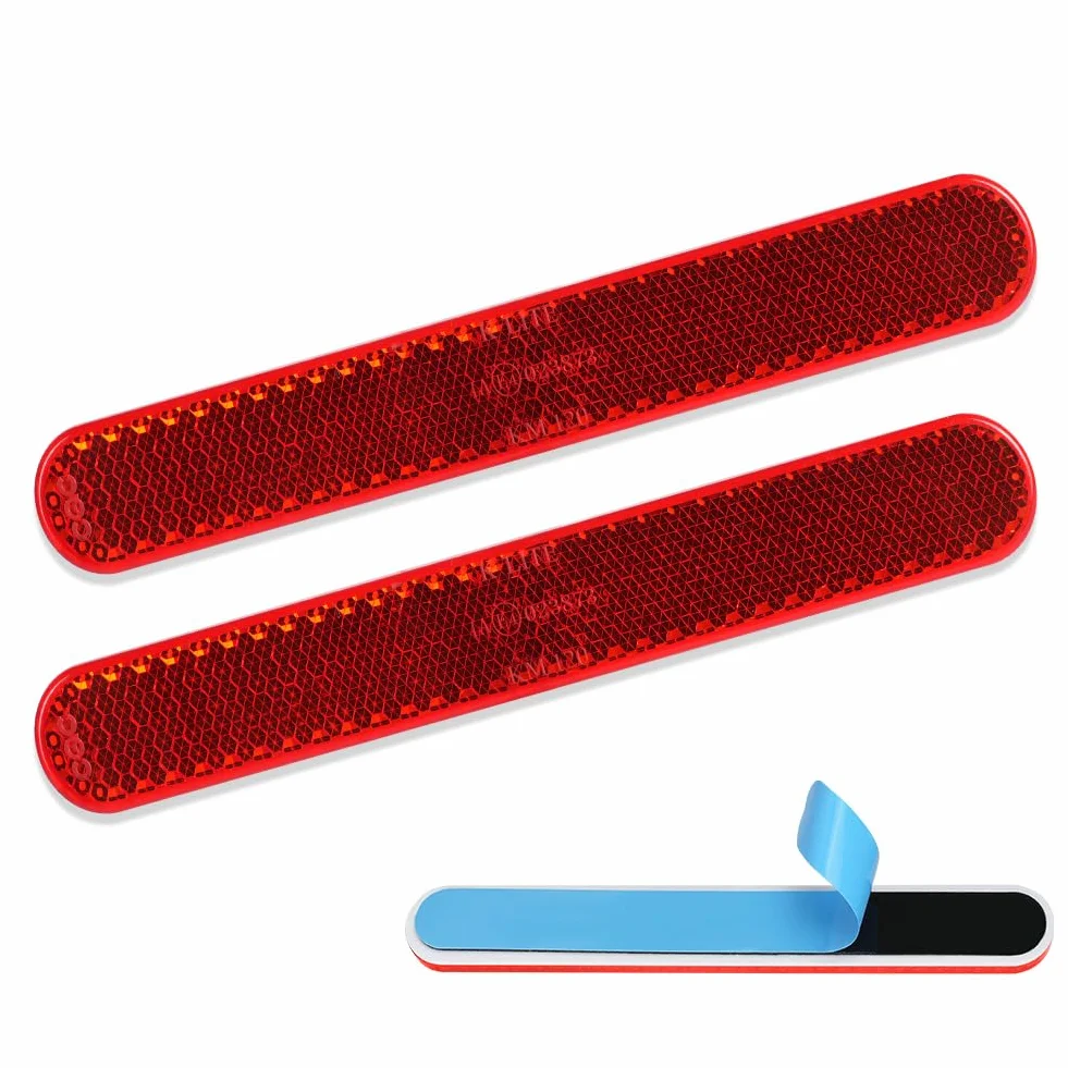 Odblaskowy motocykl E4 139x18x6,5 mm czerwony samoprzylepny