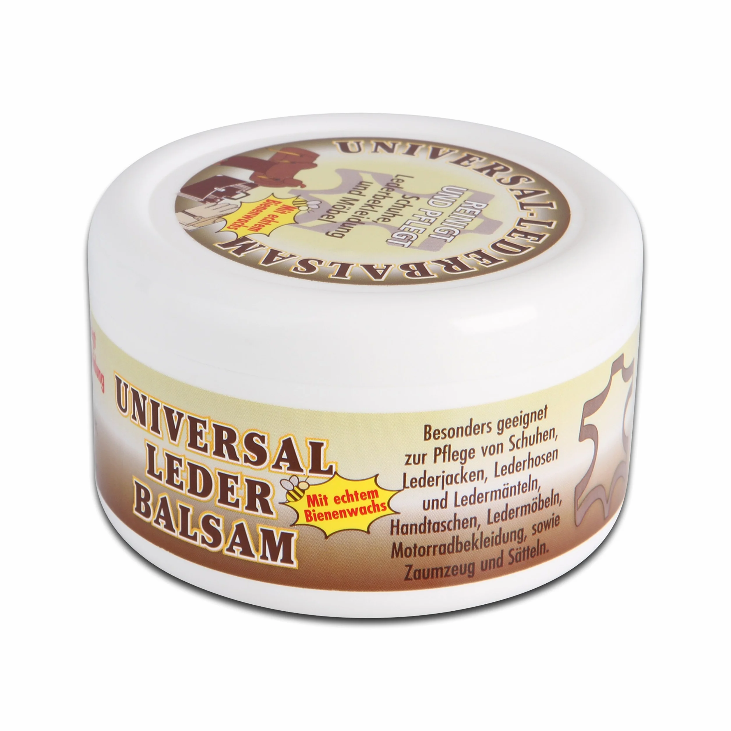 Uniwersalny balsam do skóry, pojemność 250 ml, z prawdziwym woskiem pszczelim, do pielęgnacji i czyszczenia końskich siodeł, skórzanych butów ubrań, mebli i torebek, bezbarwny