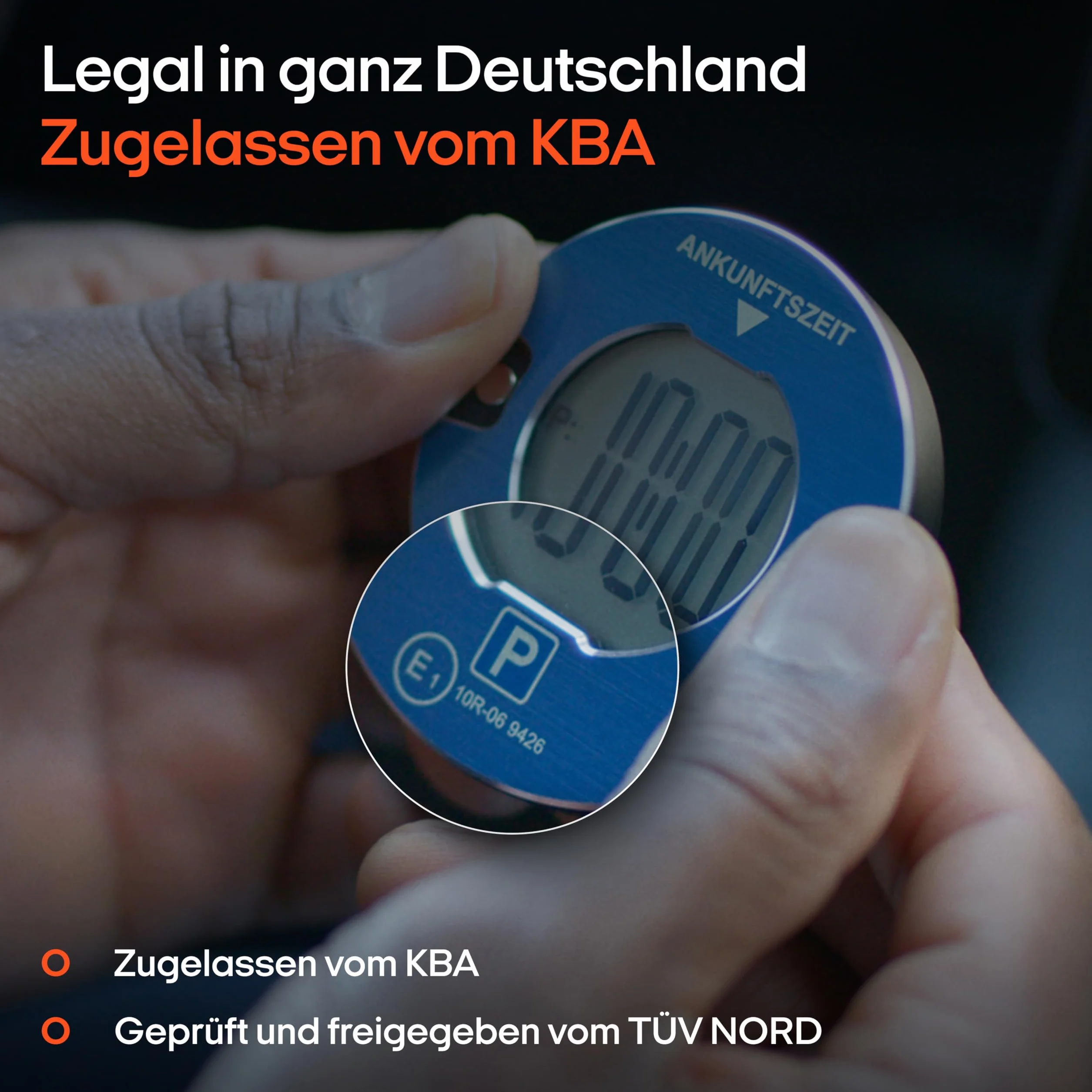 OOONO P-DISC NO1 elektroniczna tarcza parkingowa automatyczna cyfrowa z dopuszczeniem KBA