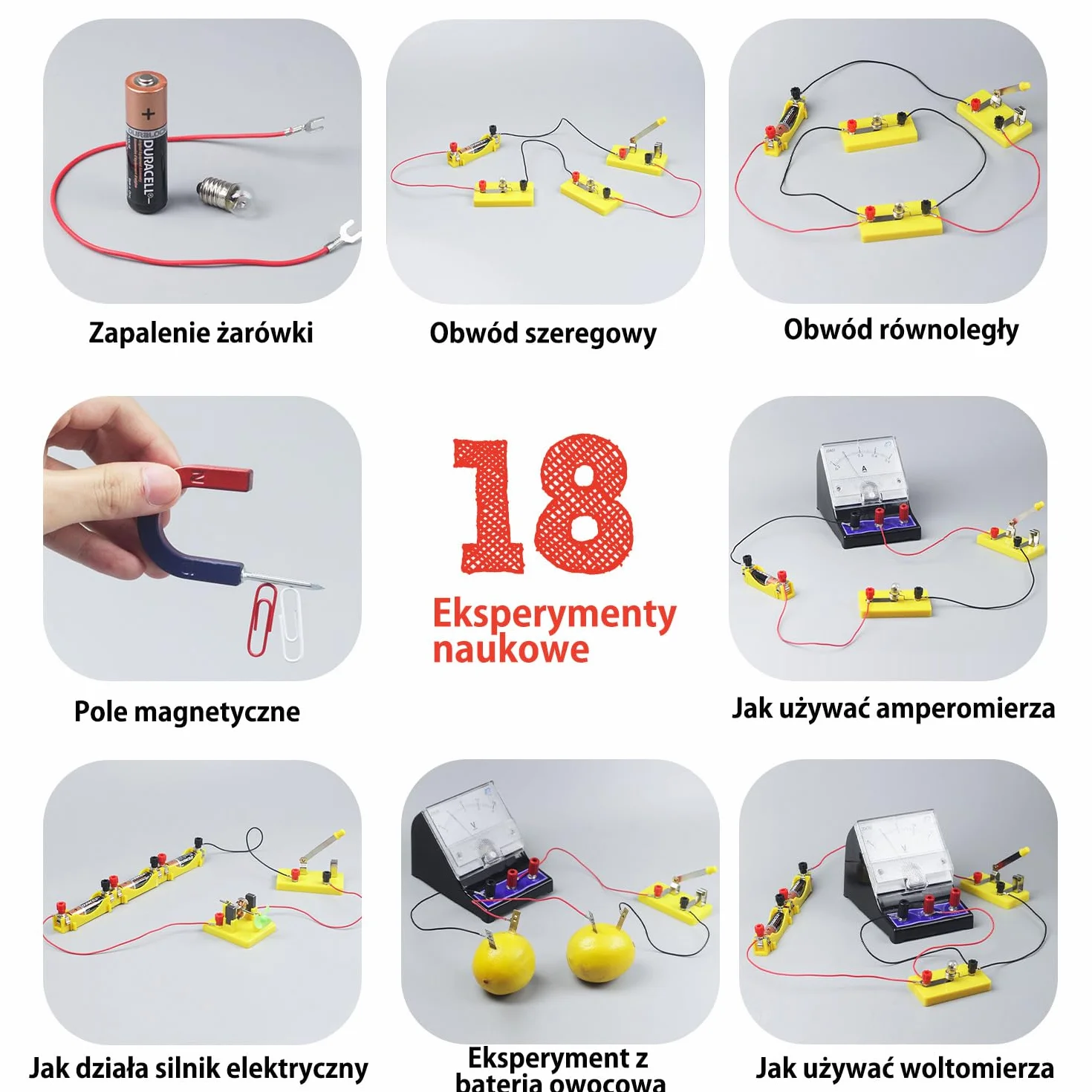 Teenii Zestaw Naukowy Elektromagnetyzmu dla Dzieci 8-16 Lat, Zestaw Eksperymentów Fizycznych STEM z Silnikiem, Elektromagnesem i Obwodami, Nauka Elektryczności i Magnetyzmu