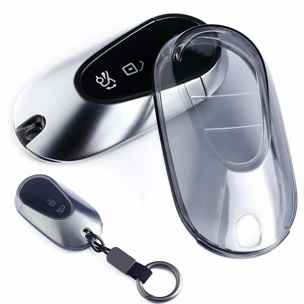 Etui na kluczyki Mercedes-Benz C S GLC EQE EQS AMG 300 350 450 500 560 580 z żelu krzemianowego TPU 4 przyciski
