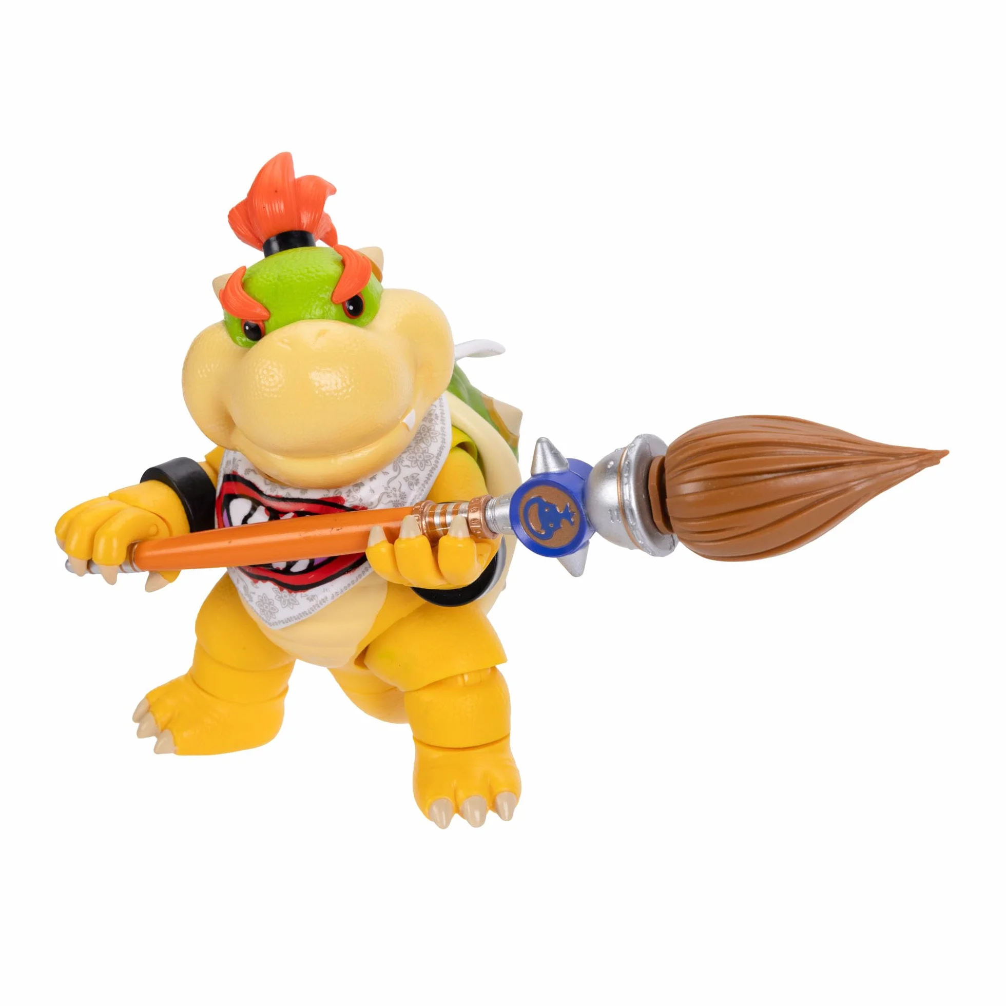Figurka Bowser Jr. z filmu Super Mario Galaxy Movie, 5" / 12,7 cm, z akcesoriami, oficjalna licencja Jakks Pacific, 17 punktów artykulacji, w zestawie pędzel, dla dzieci w wieku 3+