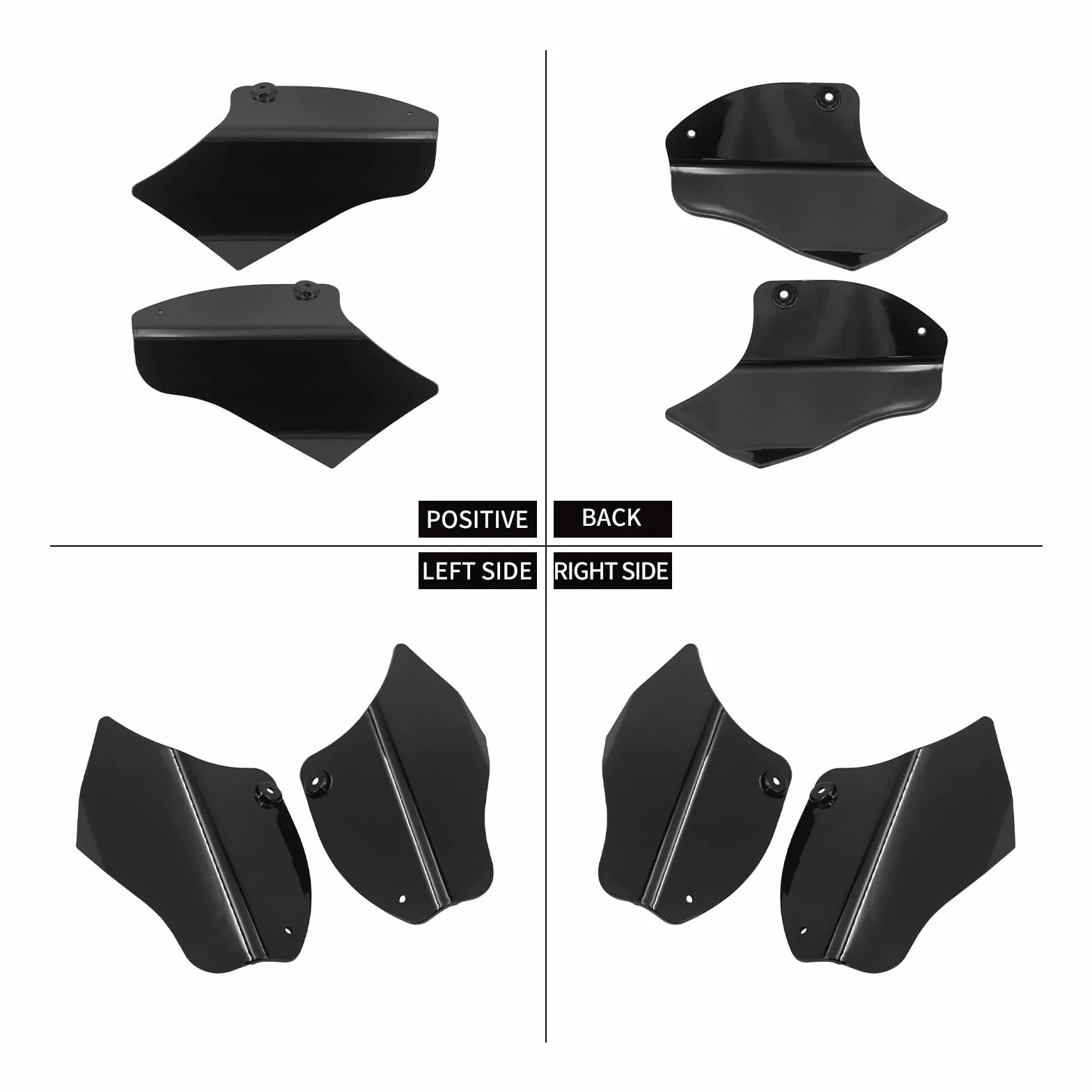 Deflektor motocyklowy Saddle Air Heat ShieldsAB Reflective do Harley Softail Breakout Fat Boy HeritageDeluxeFLHC00-2017 Przednia szyba motocyklowa(Air Deflector A)