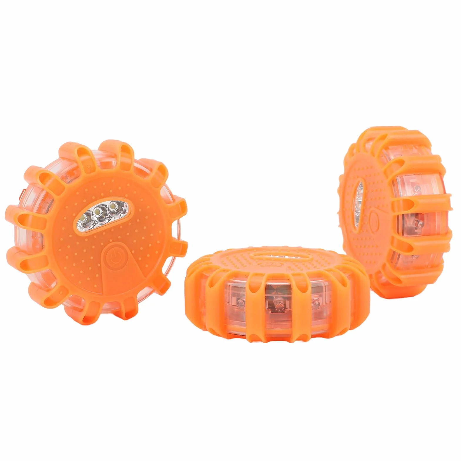 Światło Awaryjne LED Road Flare, 3 szt. Światło Awaryjne LED Road Flare Typ C Akumulatorowe Ostrzeżenie Drogowe Migające światło Flary z podstawą magnetyczną do Samochodu