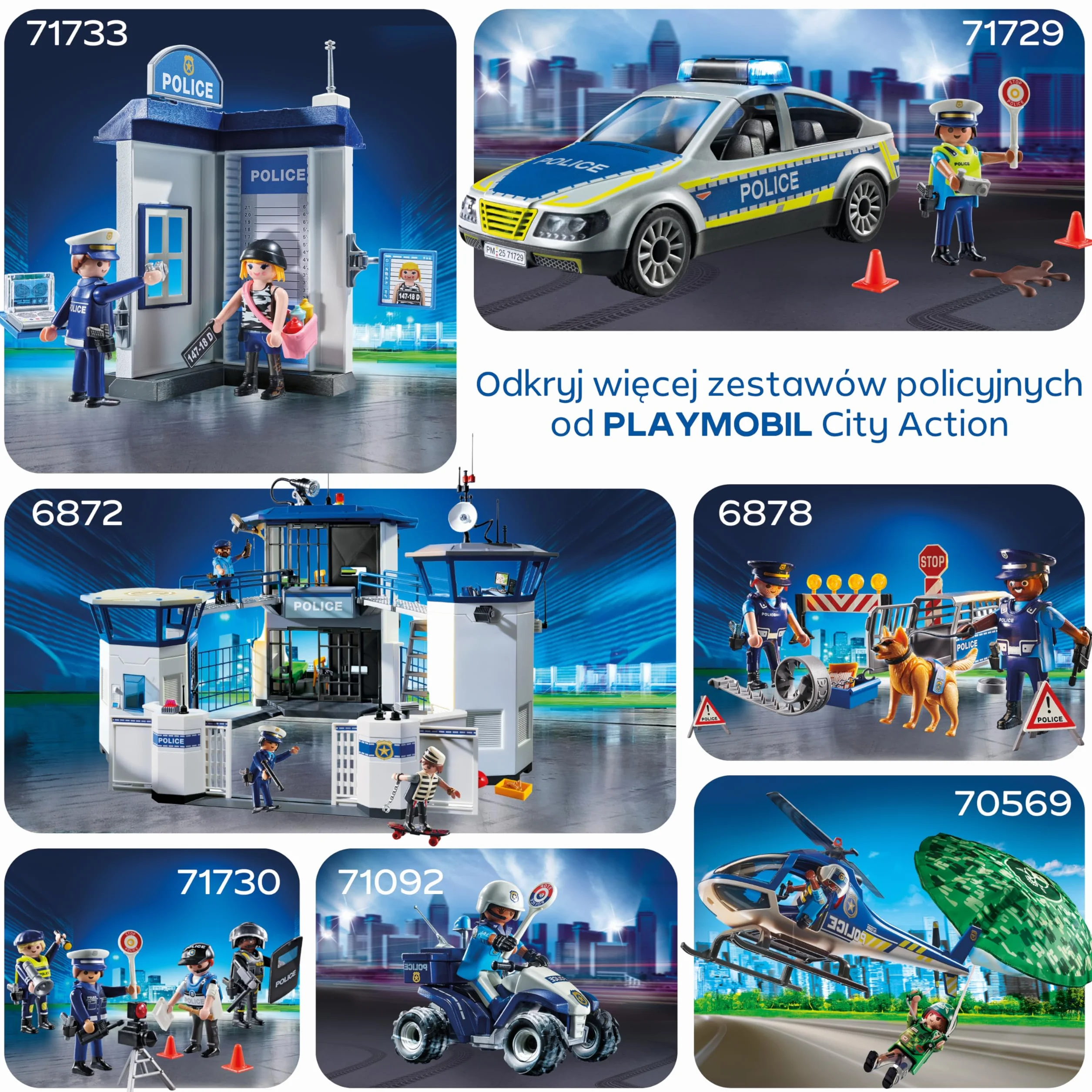 PLAYMOBIL Action Heroes 71873 - policyjne centrum dowodzenia, zabawka policyjna, zabawka przygodowa dla dzieci od 4 lat, wspiera odgrywanie ról i kreatywność, z figurkami do zabawy i akcesoriami