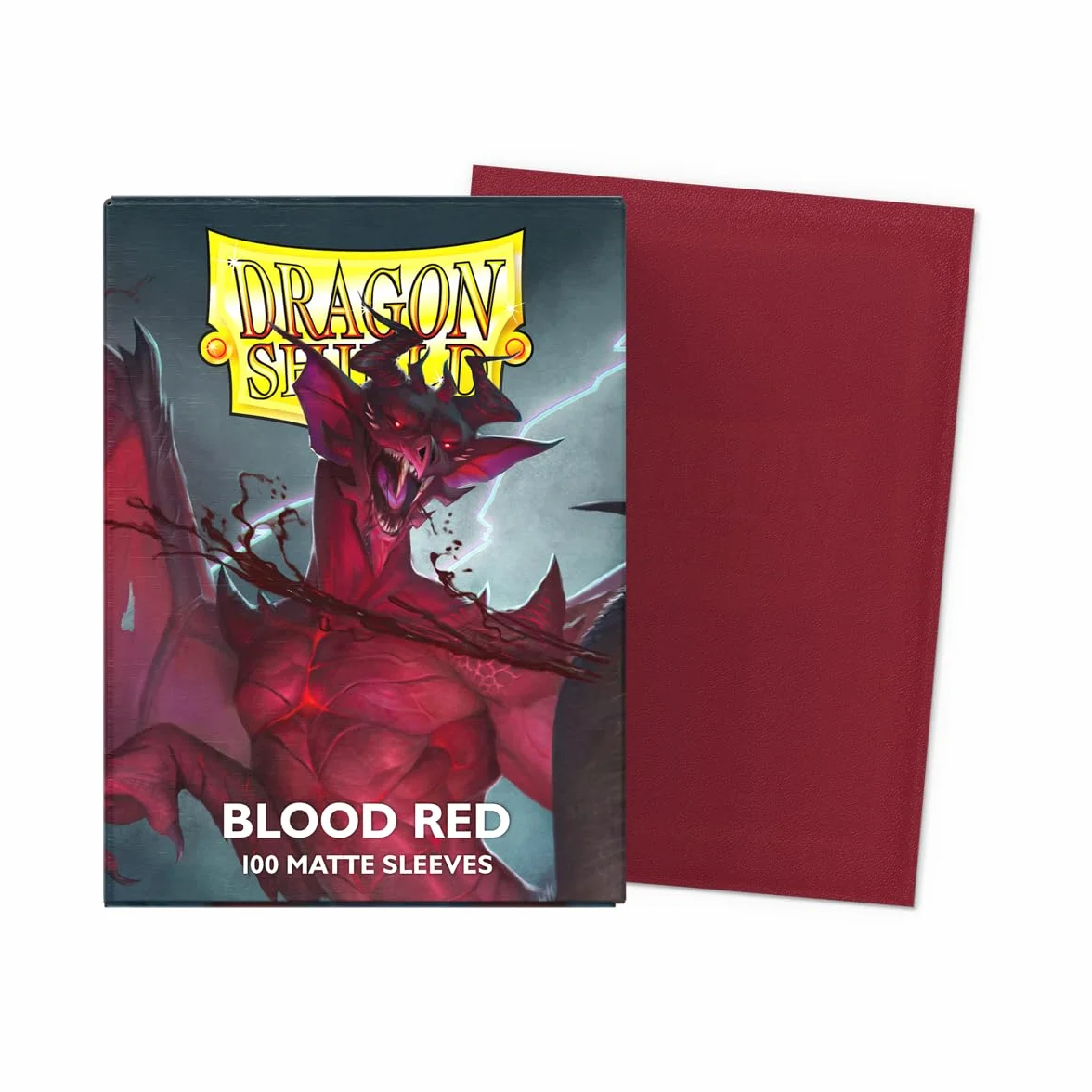 Arcane Tinmen Dragon Shield rękawy - matowe: krwistoczerwone 100 ct - rękawy na karty MTG są gładkie i wytrzymałe - kompatybilne z Pokemon & Magic The Gathering etui na karty (AT-11050)