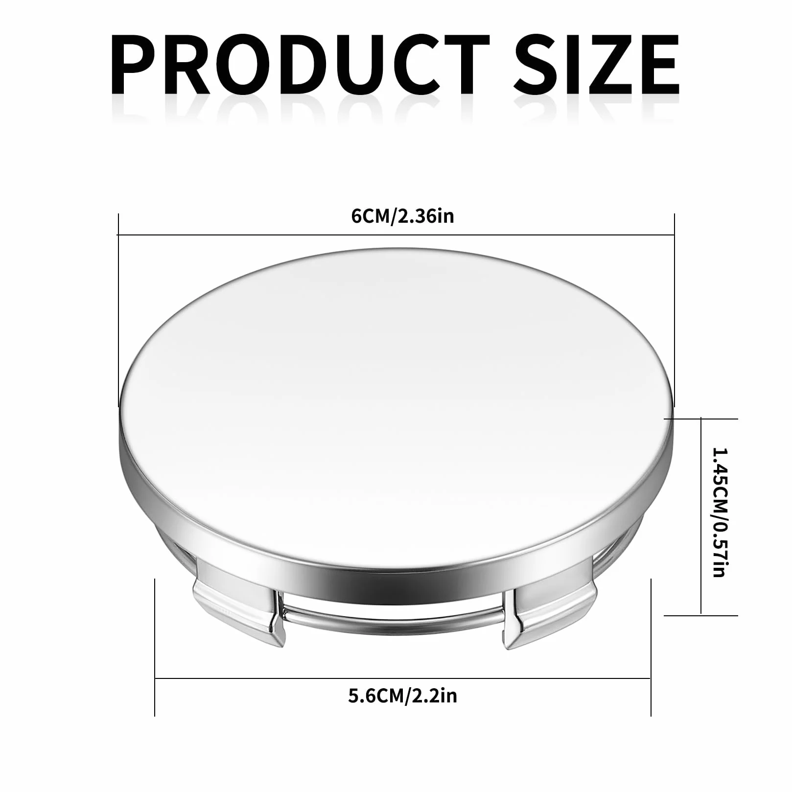 Uniwersalne Dekielki do Felg 60mm ABS VW BMW Mercedes Audi Zestaw 4 szt.