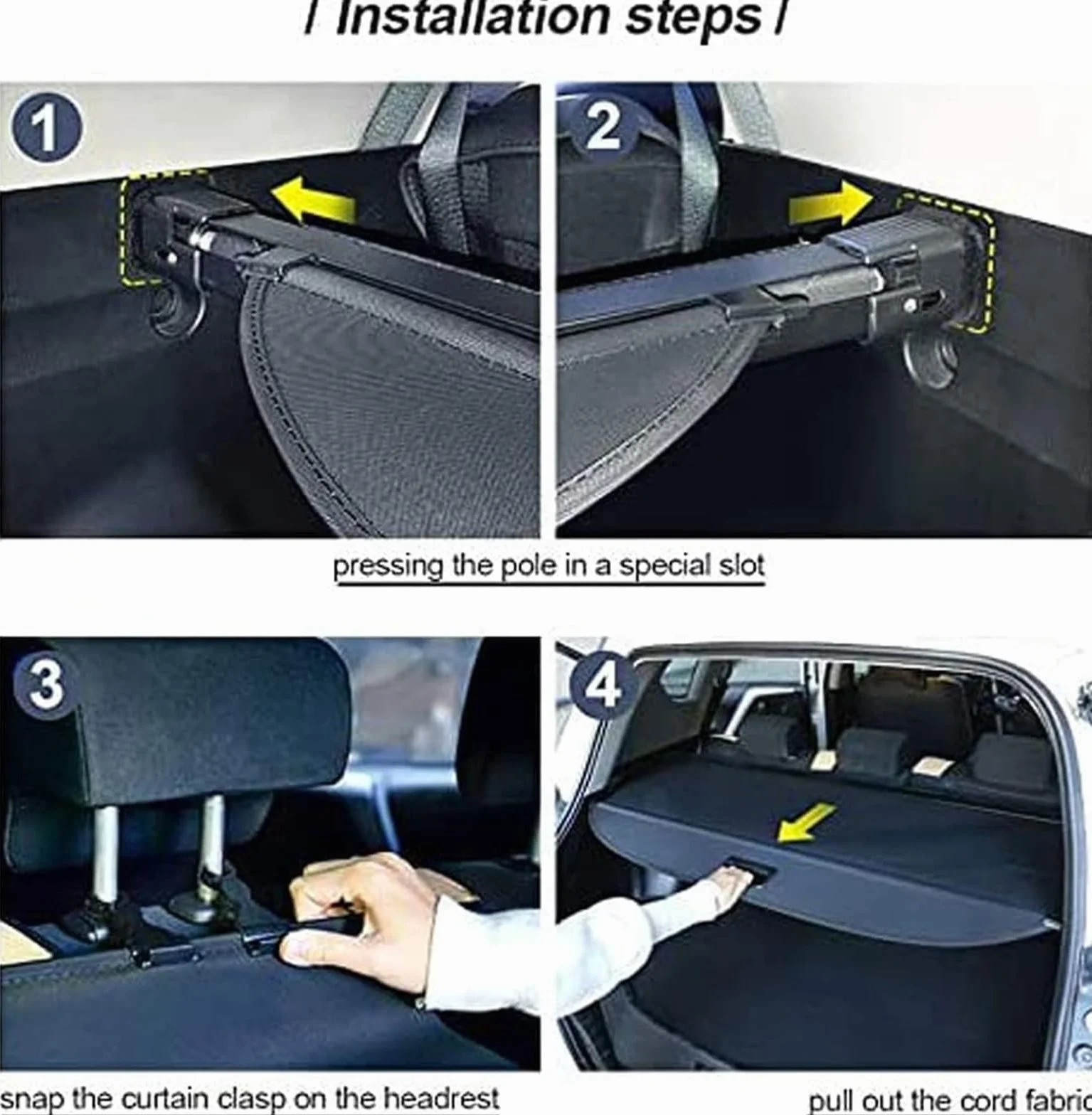 Zasłona tylnego bagażnika samochodu, dla Volvo V60 2010-2017 Wysuwana pokrywa Półka Bagażowa osłona zabezpieczająca Odcień Tonneau Ekran Wysuwana tylna półka w bagażniku(BLACK normal Beige)