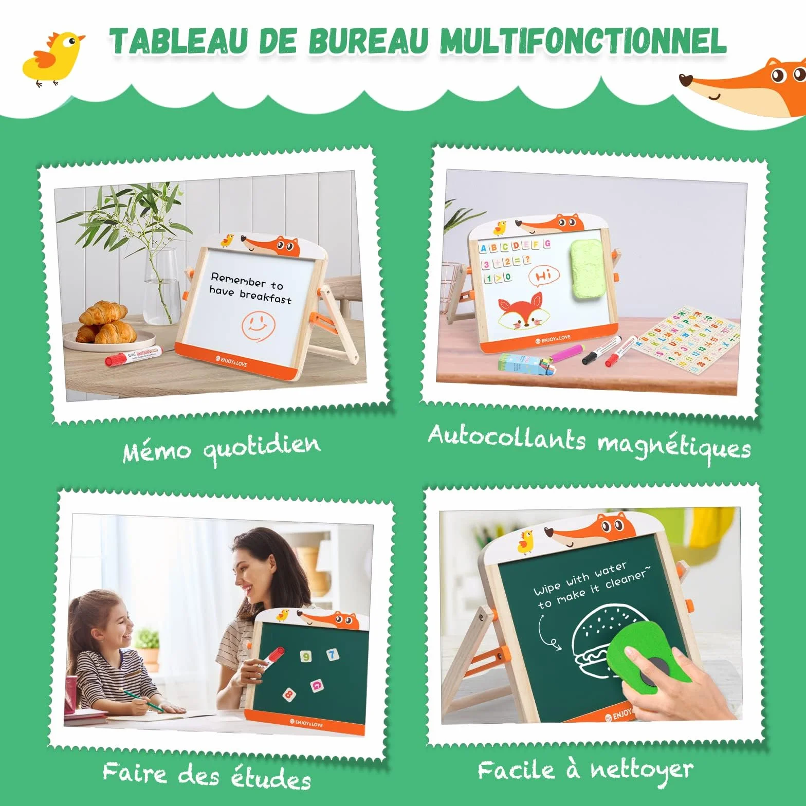 Tablica dziecięca z drewna – mini tablica suchościeralna, sztaluga z liczbą dodawaną i odejmowaniem dla dzieci od 3 roku życia +