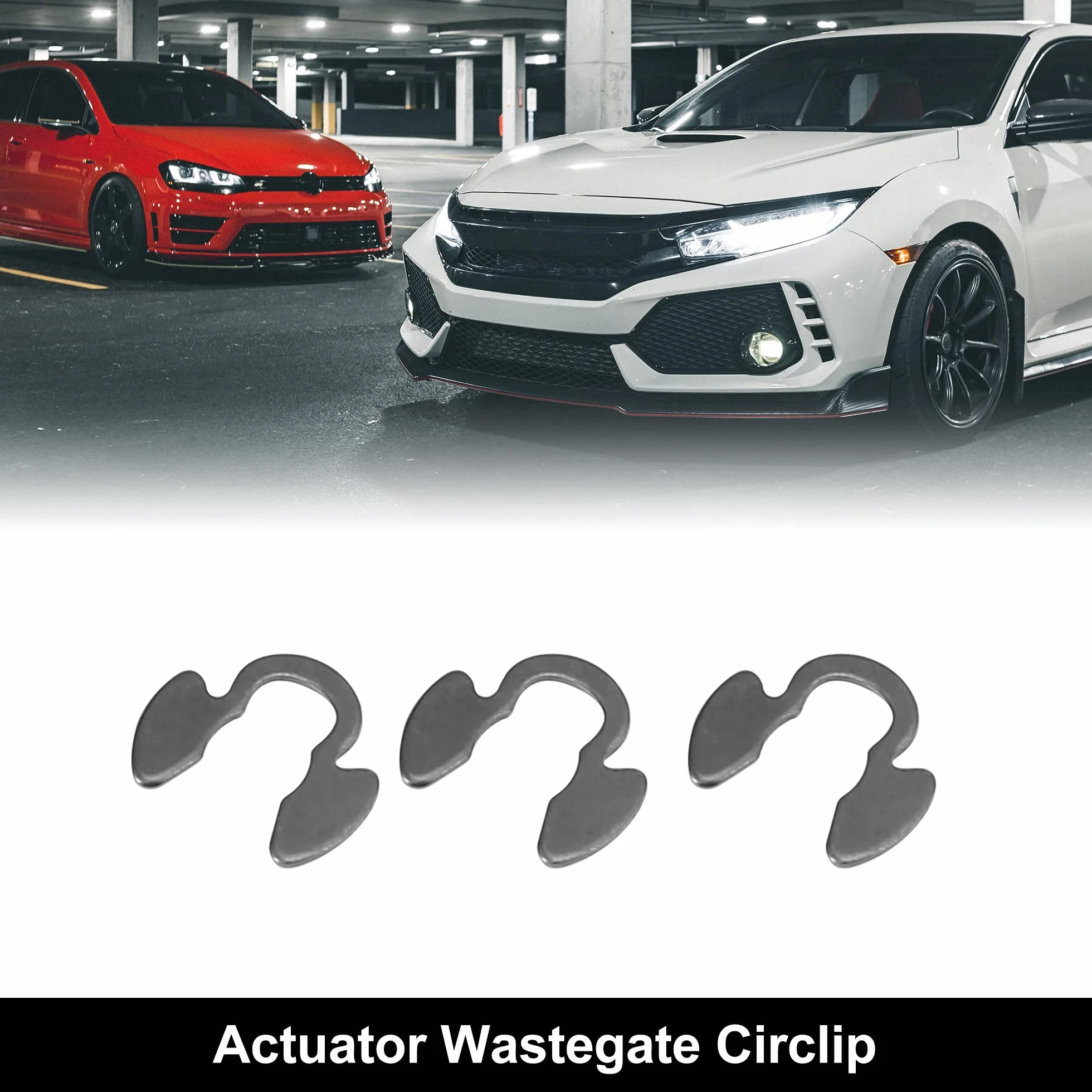 X AUTOHAUX 3 szt. Siłownik spustu turbosprężarki z klipsem zaciskowym E Clip dla samochodu