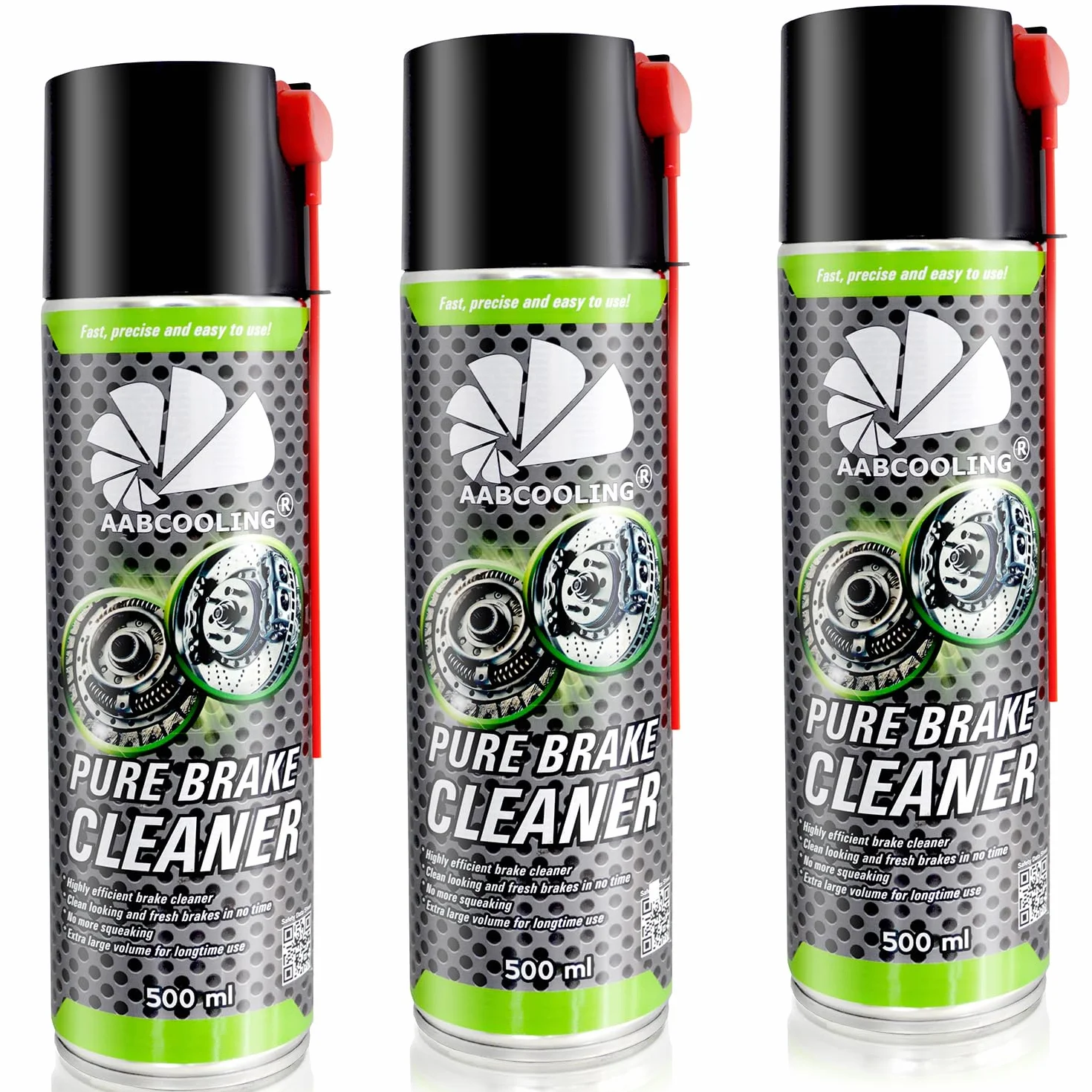 AABCOOLING 3x Środek do czyszczenia silnika 500ml – Zmywacz Hamulcowy, Aerozol Czyszczący Silnik i Osprzęt, Do czyszczenia obudów i metalowych części, Odtłuszczacz, Szybkoschnący, Nie zostawia smug