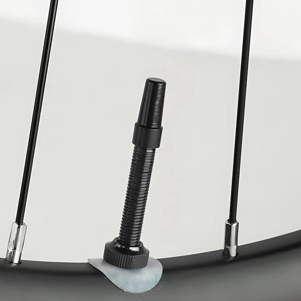 Zawory Presta Tubeless 44 mm ze stopu aluminium, bezdętkowe wentyle z usuwaczem wkładu i zaślepkami do opon rowerowych MTB