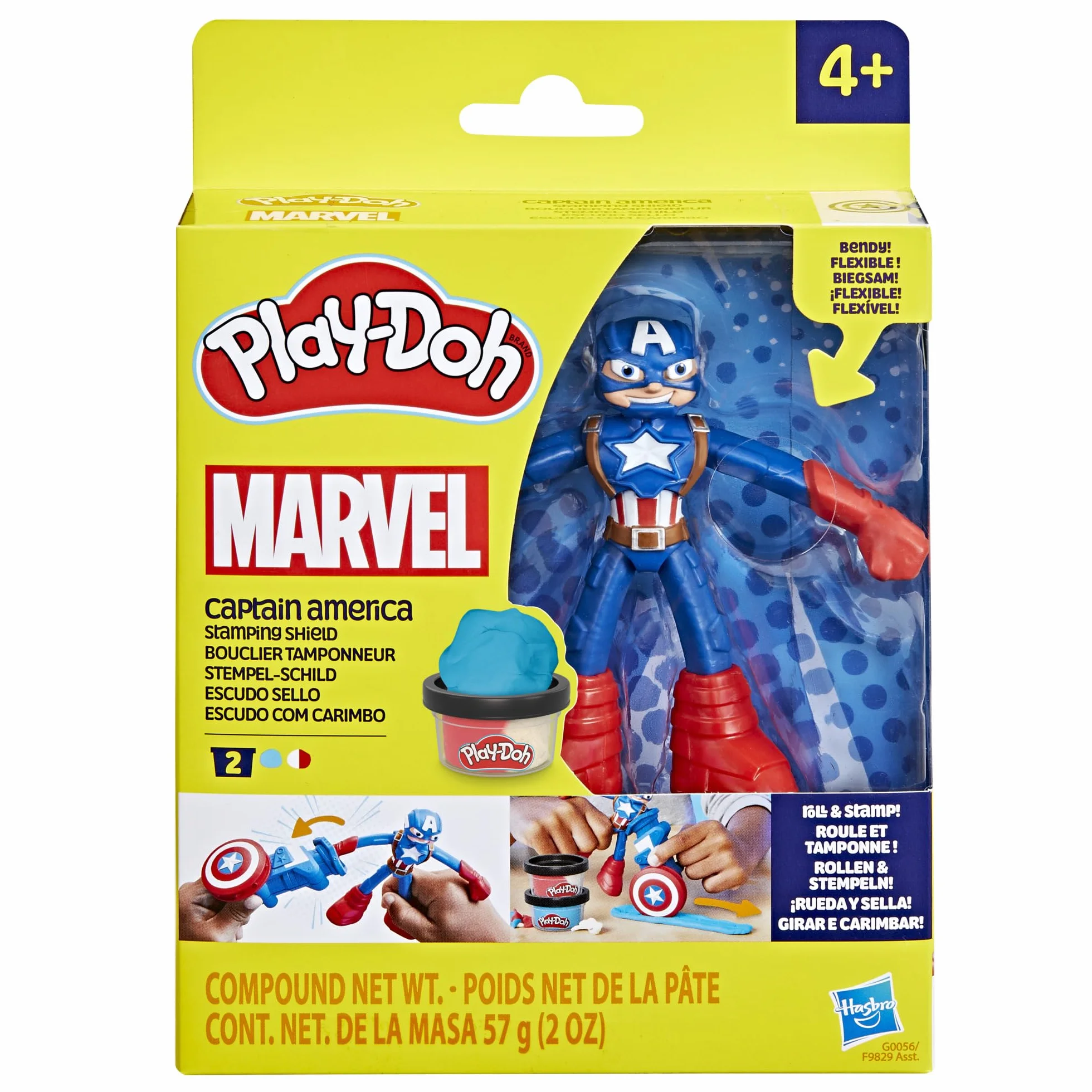 Zestaw z figurką Play-Doh Marvel Pieczątka-tarcza Kapitana Ameryki