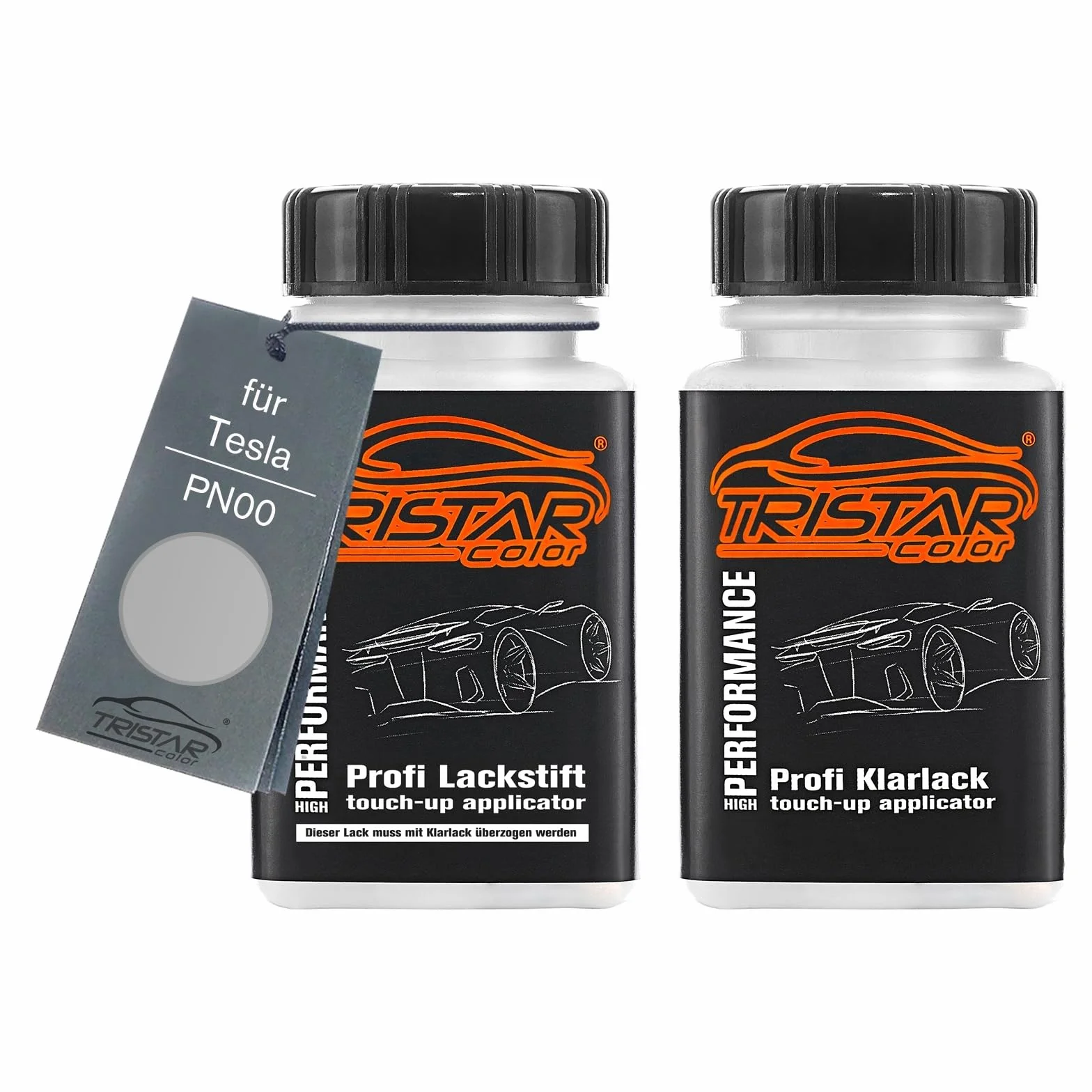 TRISTARcolor Lakier samochodowy Zestaw sztyftów Touch-up Tesla PN00 Quicksilver Metallic 50ml
