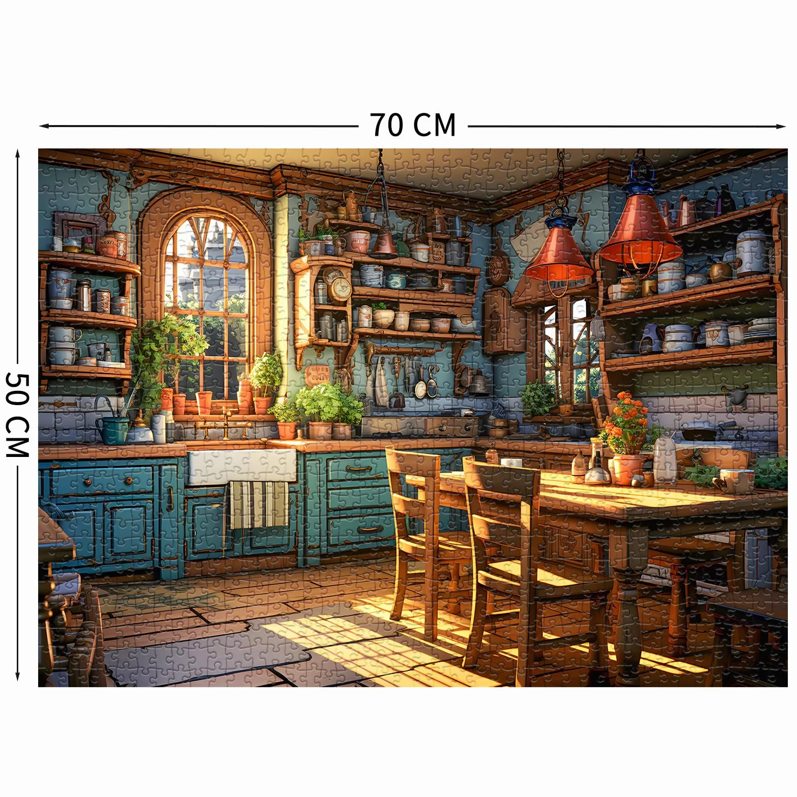 Puzzle 1000 elementów dla dorosłych i dzieci, Impossible Game, prezent z puzzlami, sprytne puzzle, kolorowe puzzle, z motywem ciepłej kuchni
