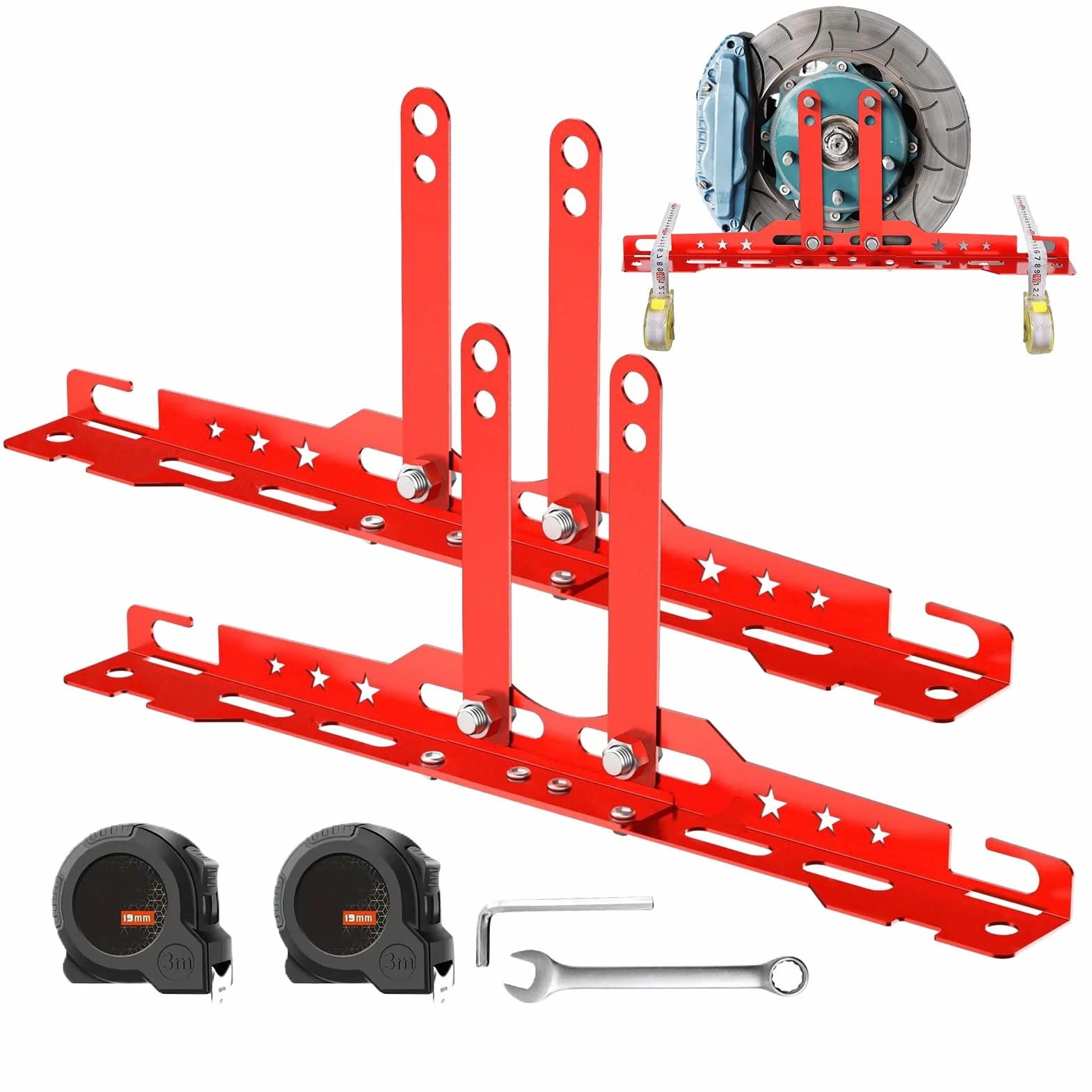 Generisch Front End Alignment Tool – wytrzymałe urządzenie do pomiaru śladu do samochodów, części rowerowych, części do przemysłu, warsztatu, ciężarówki, motocykla, samochodu