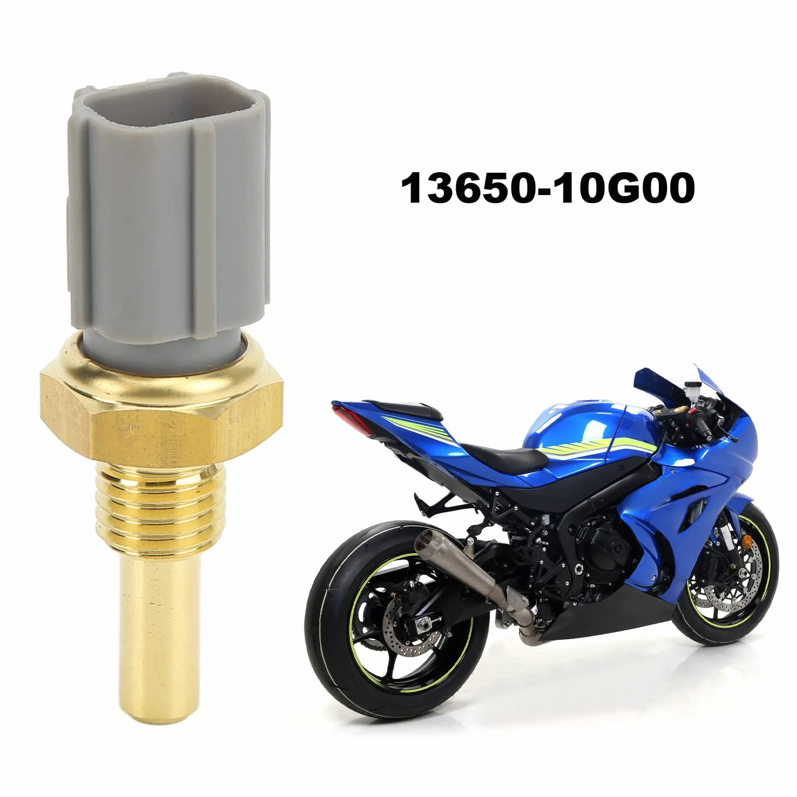 Czujnik Temperatury Wody Chłodzącej KIMISS 13650-10G00, Mosiężny Czujnik Temperatury Wody Chłodzącej dla Suzuki GSX-R600 GSX-R750 GSX-R1000 TL1000R