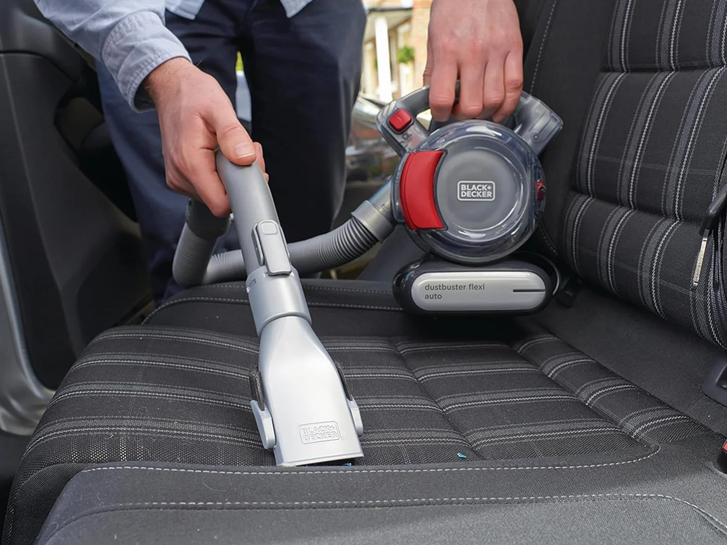 Black & Decker, Odkurzacz samochodowy 12V Flexi + akcesoria i torba, PD1200AV-XJ
