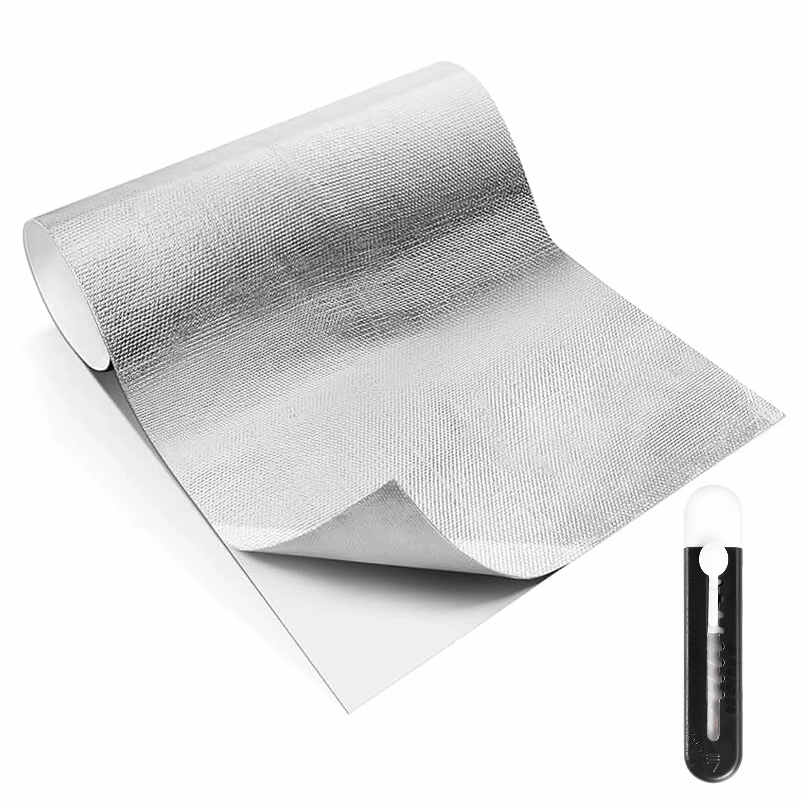 Aluminiowa folia izolacyjna, 60 x 200 cm Samoprzylepne folie wysokotemperaturowe, rolka izolacyjna termiczna, izolowana termicznie osłona do rury wydechowej samochodu motocykla