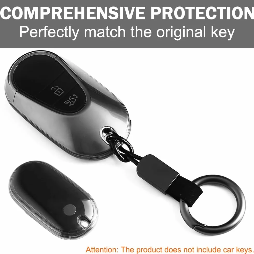 Etui na kluczyki Mercedes-Benz C S GLC EQE EQS AMG 300 350 450 500 560 580 z żelu krzemianowego TPU 4 przyciski