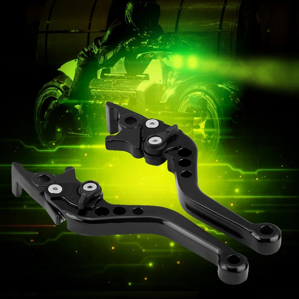 Dźwignie hamulca motocyklowego CNC ze stopu aluminium, podwójna dźwignia hamulca tarczowego i sprzęgła, czarna para