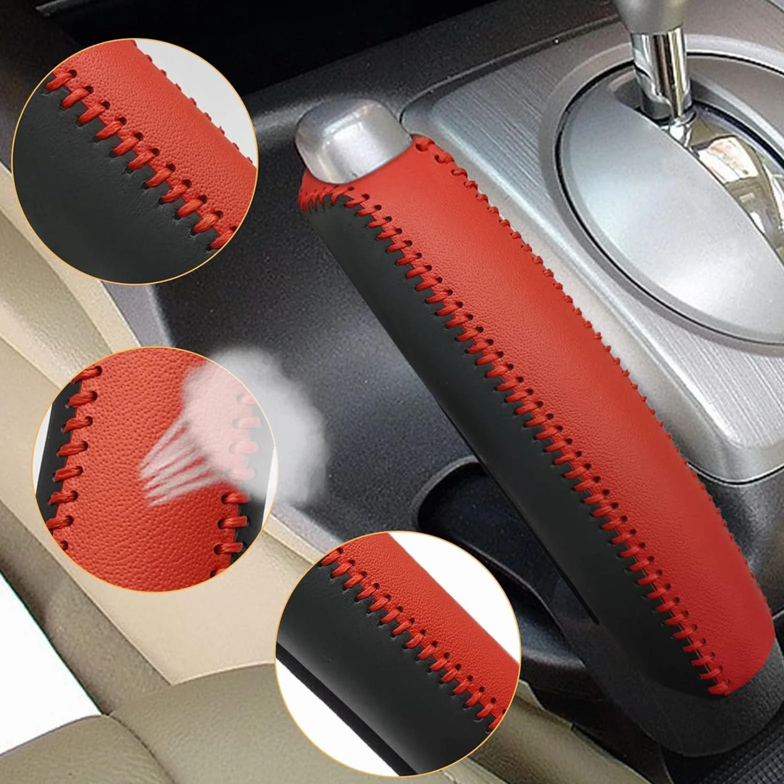 Uchwyty hamulca ręcznego PU Skóra dla Peugeot 107 108 206 207 208 307 308 Antypoślizgowe Ochronne