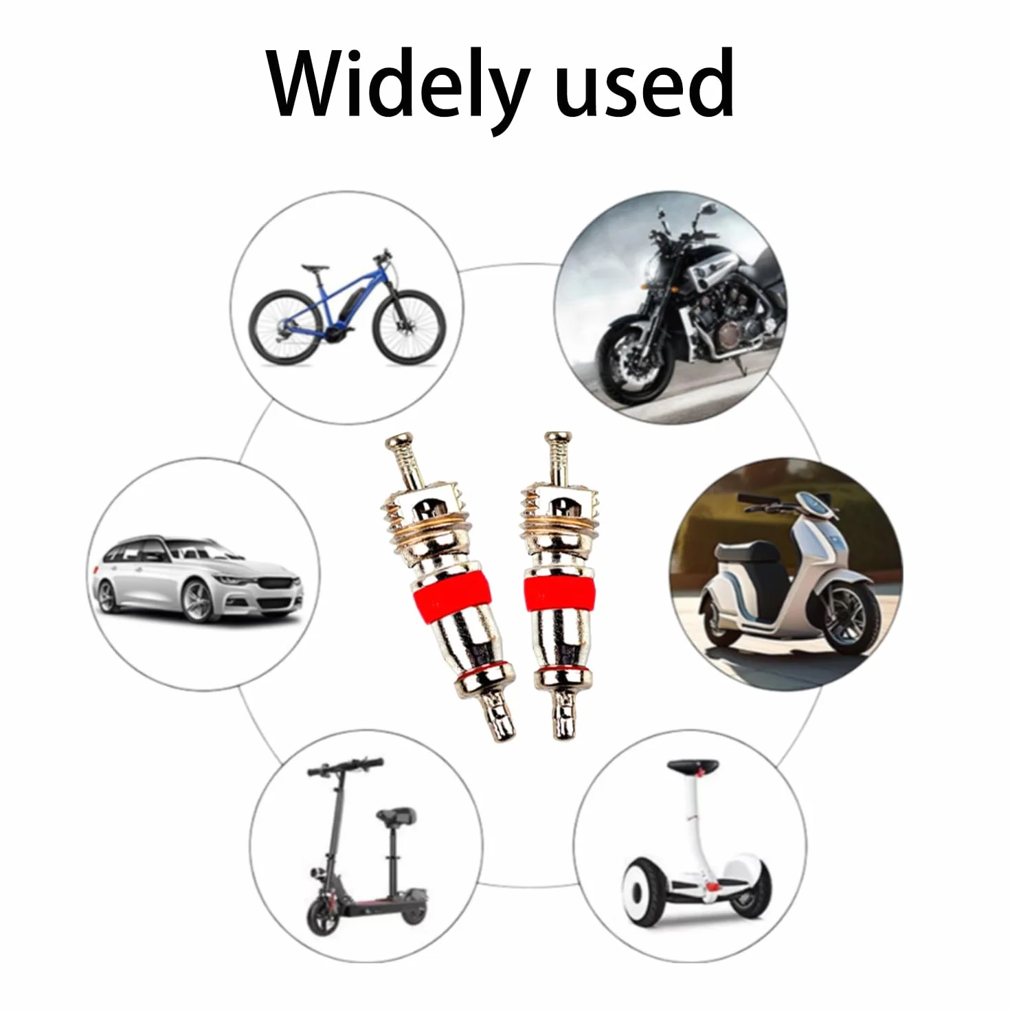Ściągacz do zaworów z podwójną głowicą i 5 rdzeni zaworów do opon, narzędzie do naprawy opon samochodowych, do samochodu, motocykla, roweru