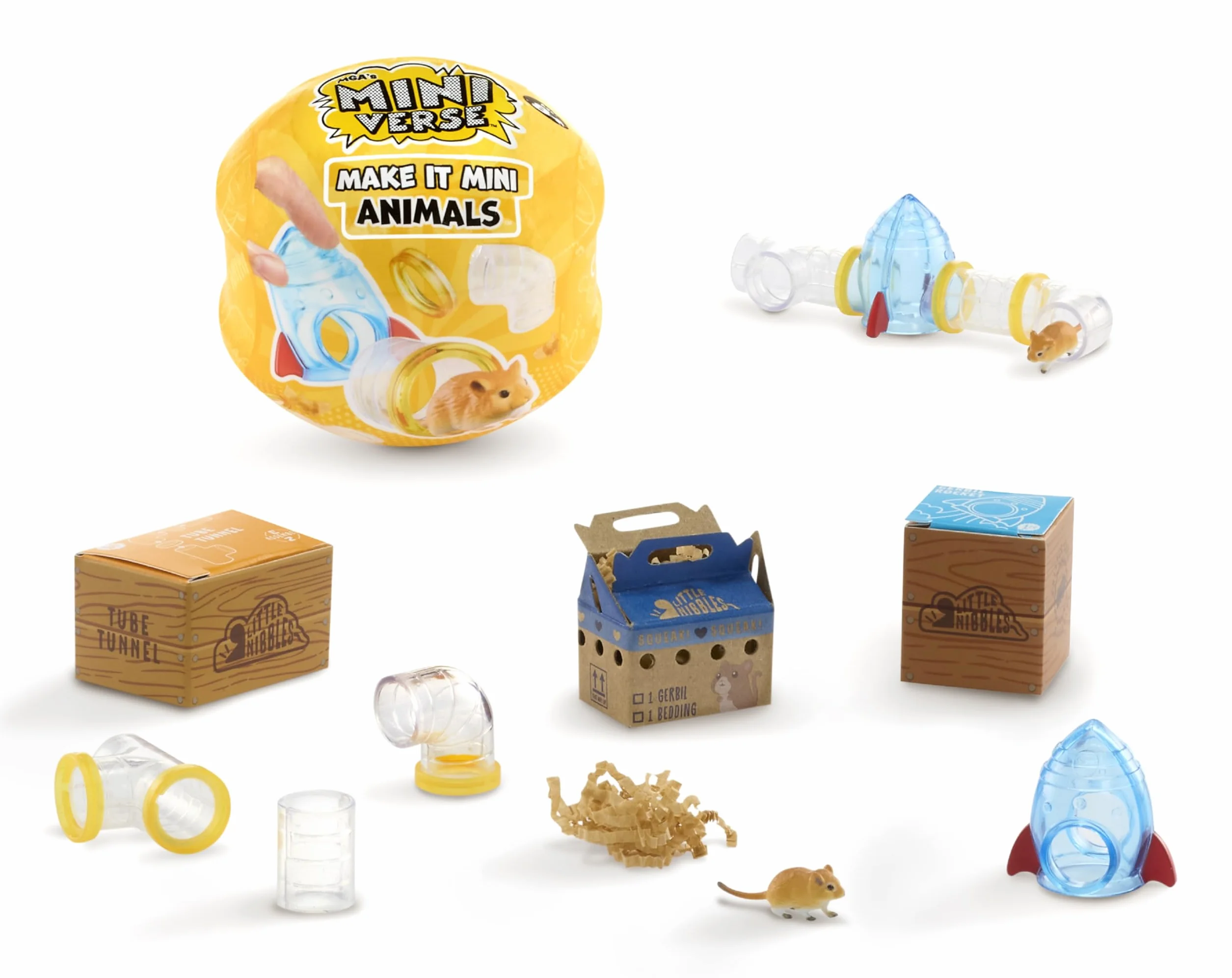 MGA's Miniverse Make It Mini Animals Series 2 – Zestaw z Jedną Figurką Zwierzątka i Akcesoriami, Mini Kolekcjonerskie Elementy; w Serii 8 do Zebrania; dla Kolekcjonerów i Dzieci od 8 Lat