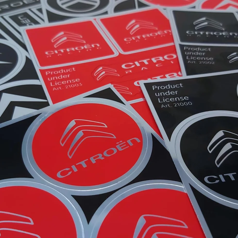 Citroen Racing Oficjalne Naklejki 6 Logo Czerwony 4R