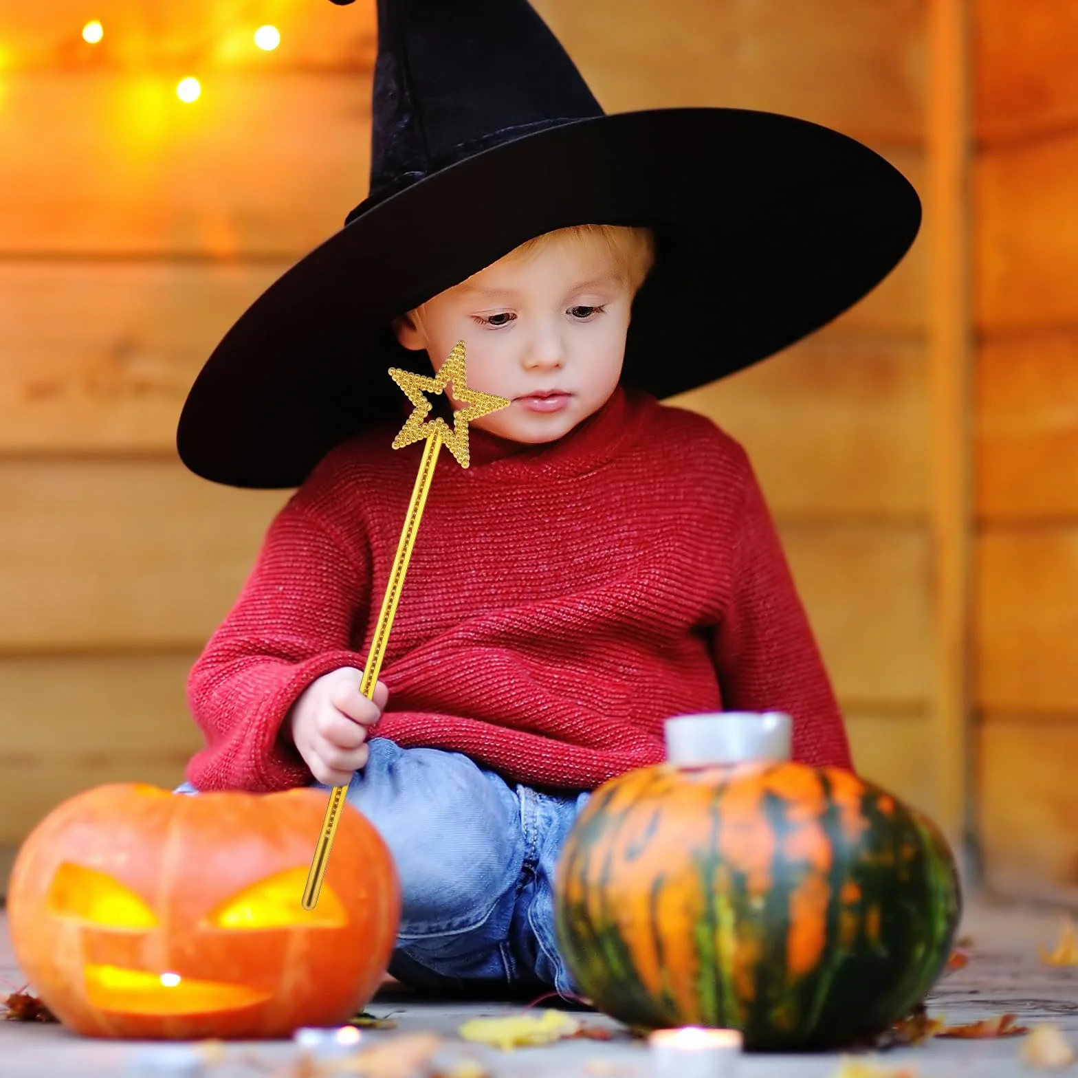 Molain Magiczna różdżka księżniczki, różdżka, brokatowa różdżka w kształcie gwiazdy, do kostiumu, rekwizytów, cosplay, artykuły na przyjęcie urodzinowe, dekoracja, 2 szt