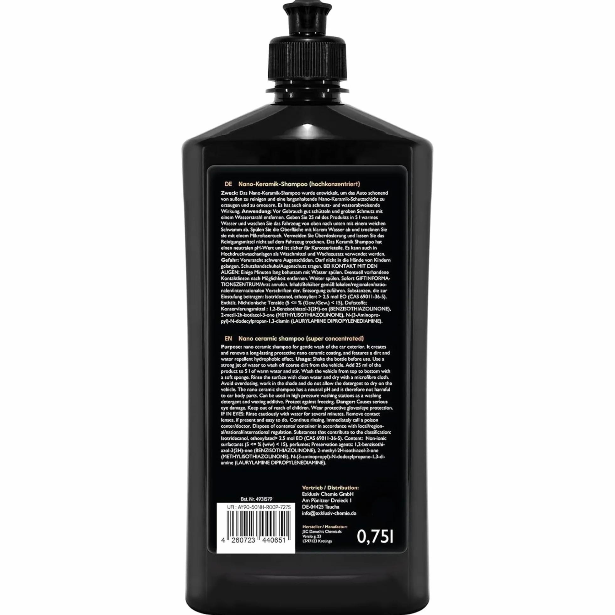 Exclusiv Chemie Szampon Samochodowy 750ml Koncentrat Ceramiczny Perlenie