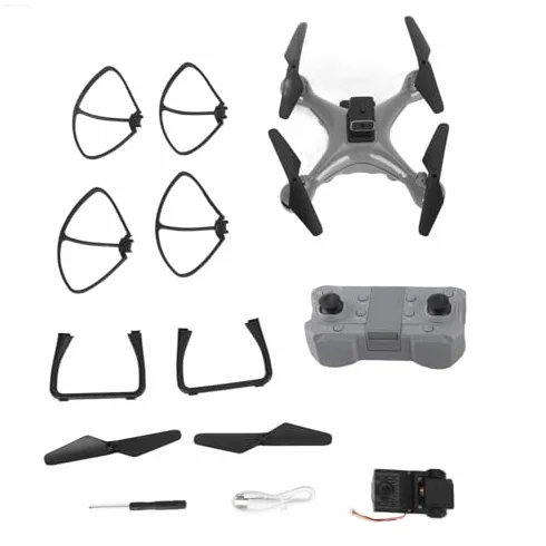 Dron KY102 RC, Podwójny Aparat 4K HD, Dron do Fotografii Lotniczej z 50-krotnym Zoomem i Inteligentnym Zawisaniem, 1800 MAh, 4-kierunkowe Unikanie Przeszkód, Obrót o 360°,