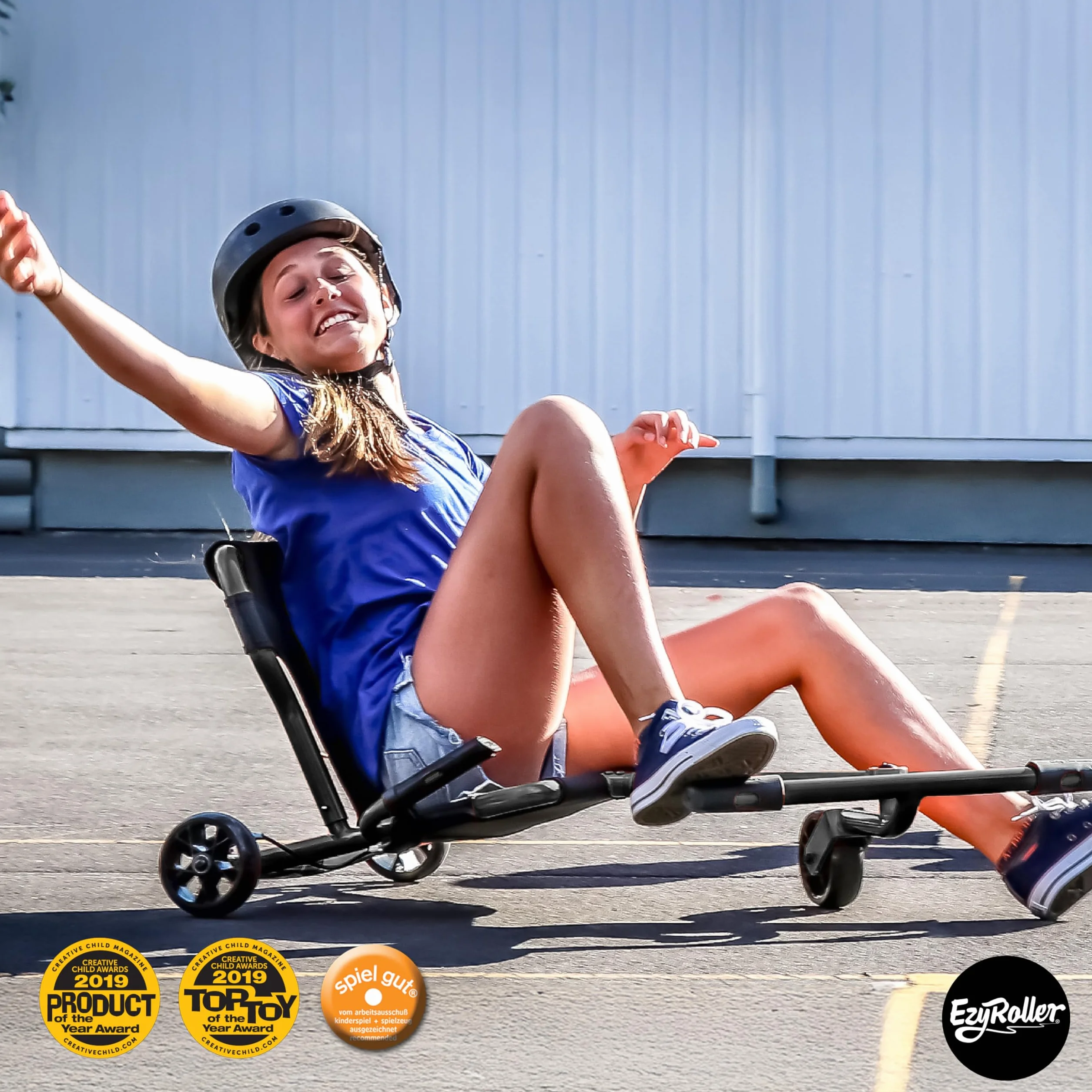 Ezyroller Pro X Fun rower trójkołowy dla młodzieży i dorosłych od 10 lat (czarny)