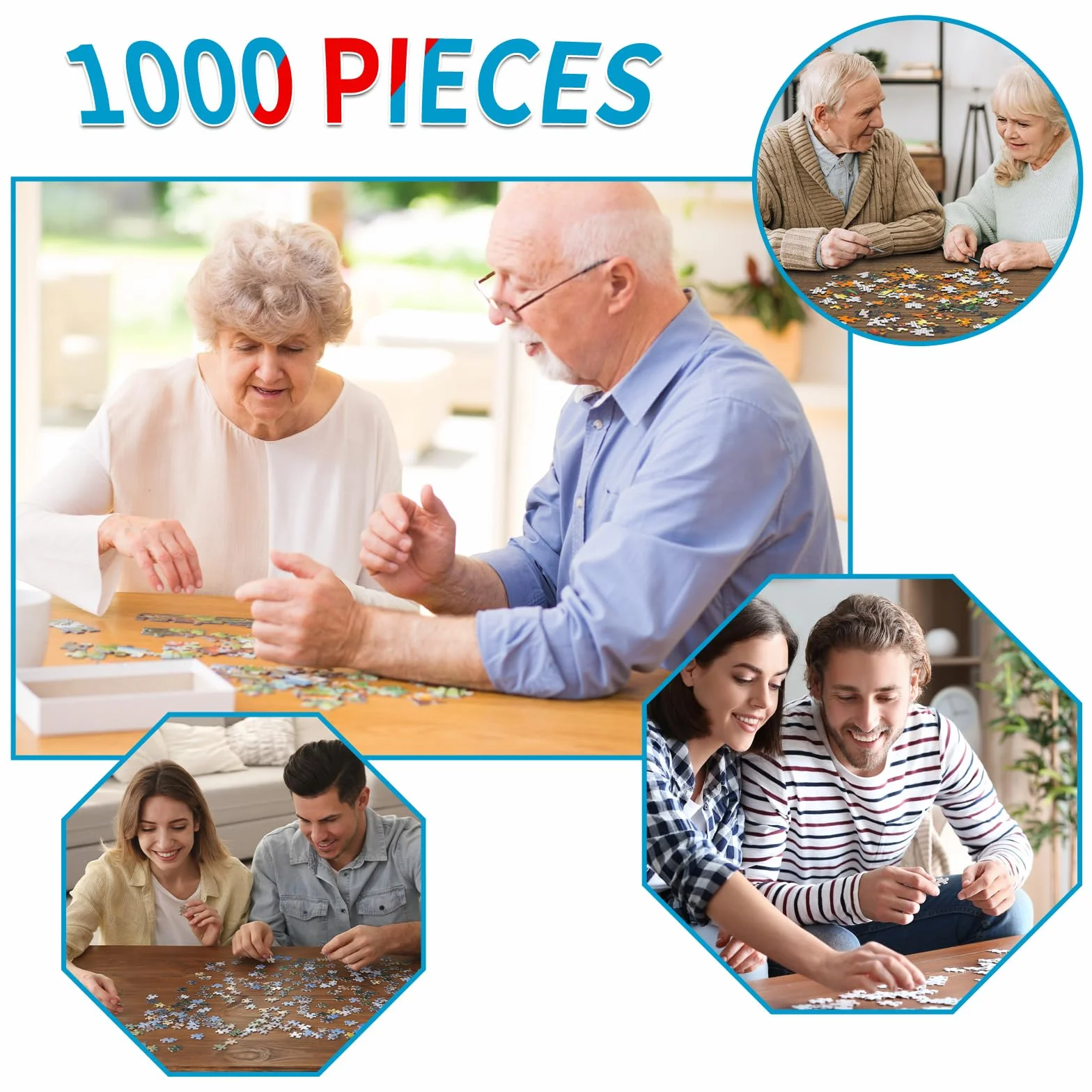 Puzzle 1000 elementów dla dorosłych, kolorowe puzzle układanka, motyle i pszczoły, prezenty