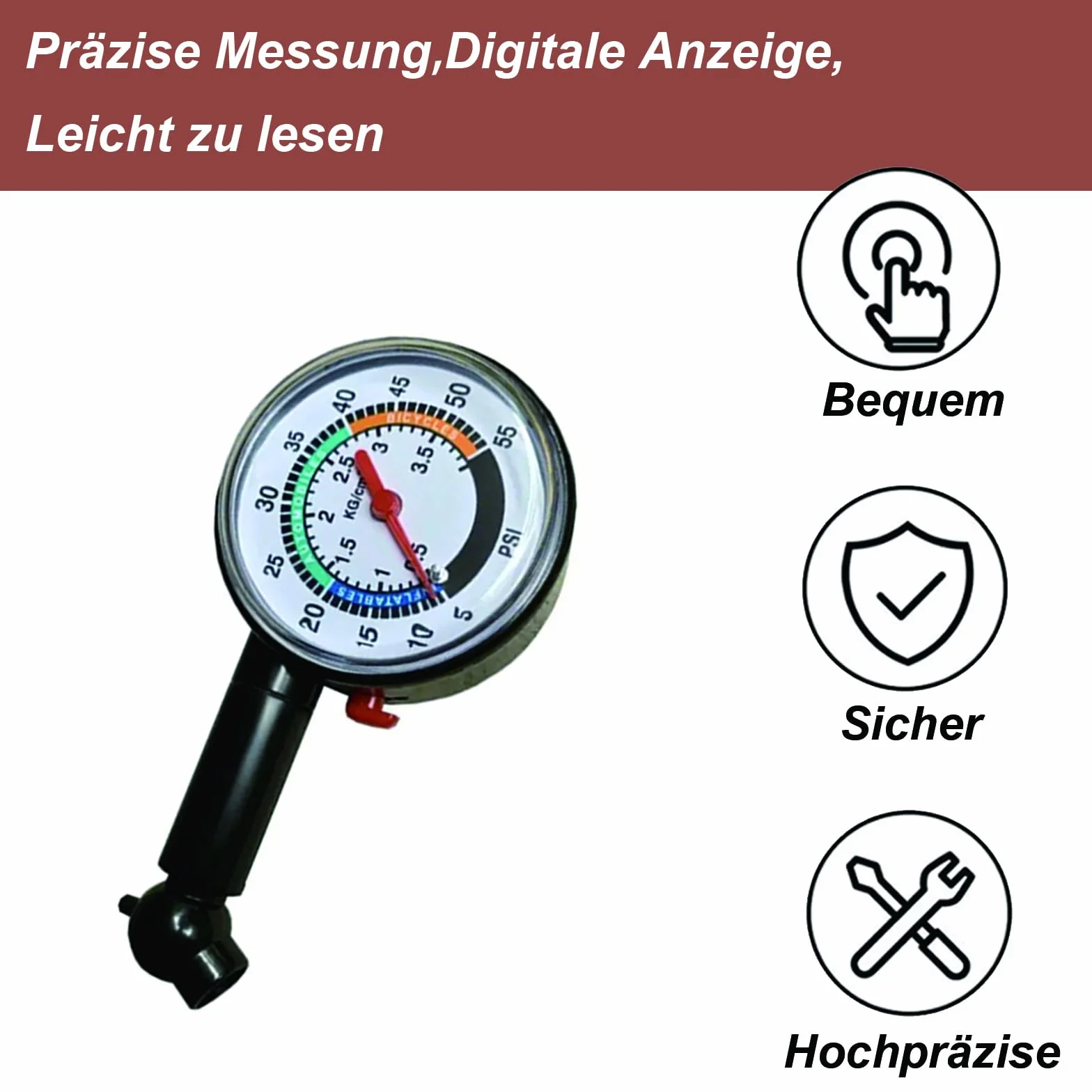 Cyfrowy miernik ciśnienia w oponach, dokładny tester