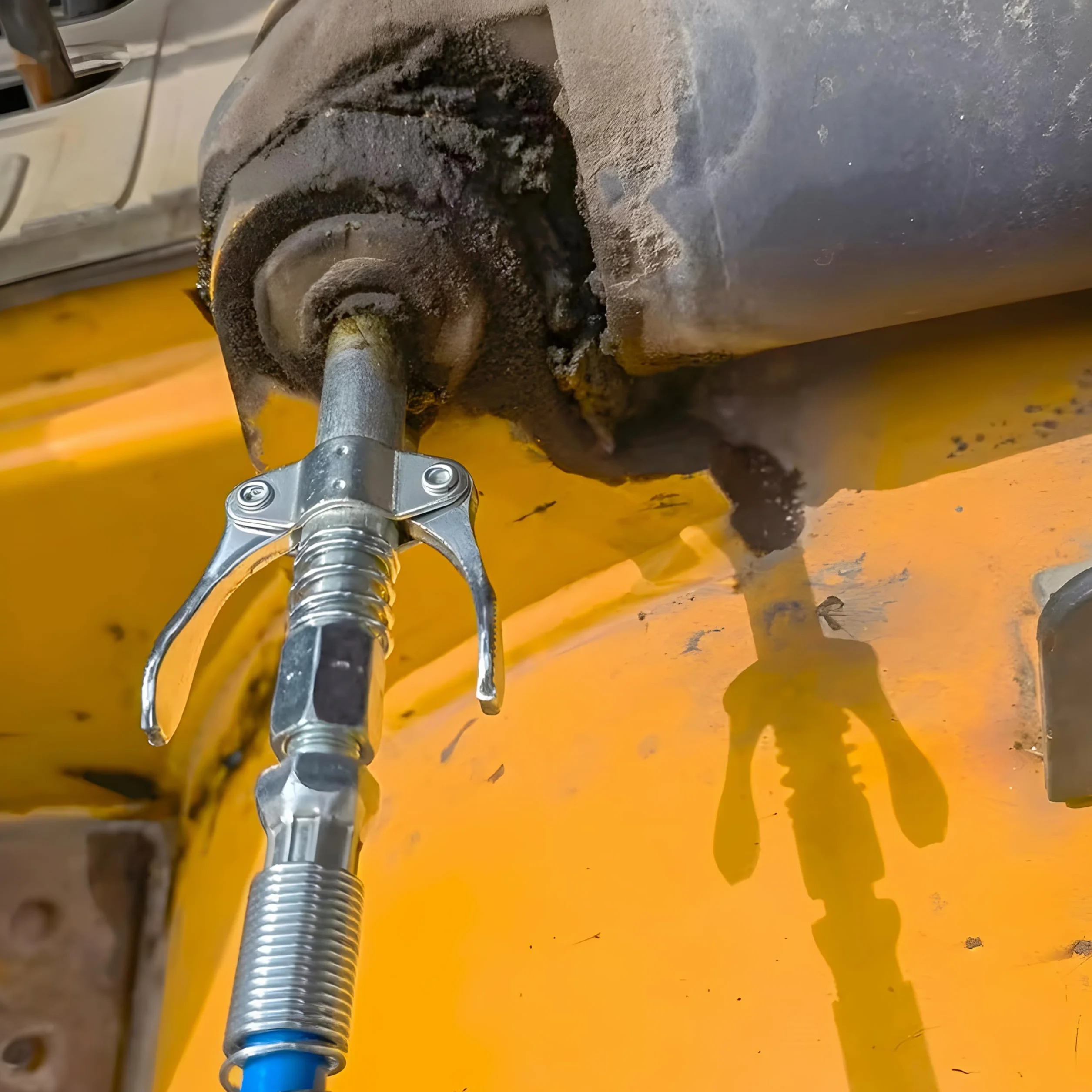 Retoo Szybkozłączka do Prasy Smarowej 10000 PSI, Końcówka Smarownicy z Wężem 30 cm, 1/8", Pasuje do M6–M14