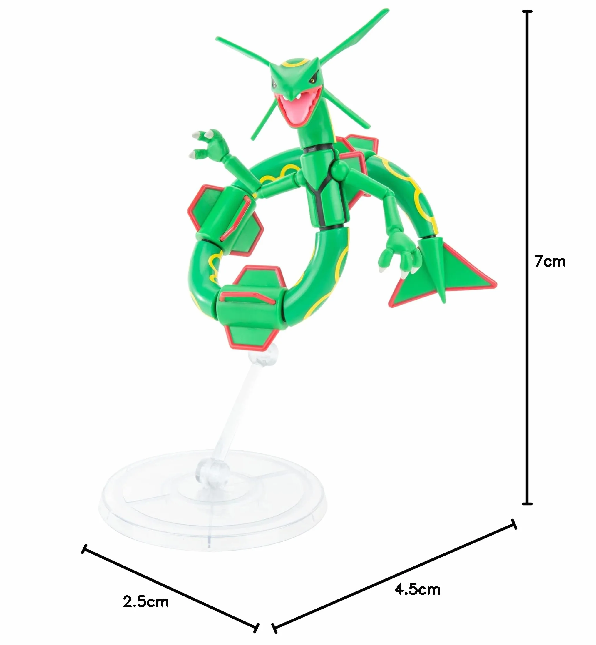 Pokémon PKW2410-15 cm Select Figure - Rayquaza, oficjalna ruchoma figurka